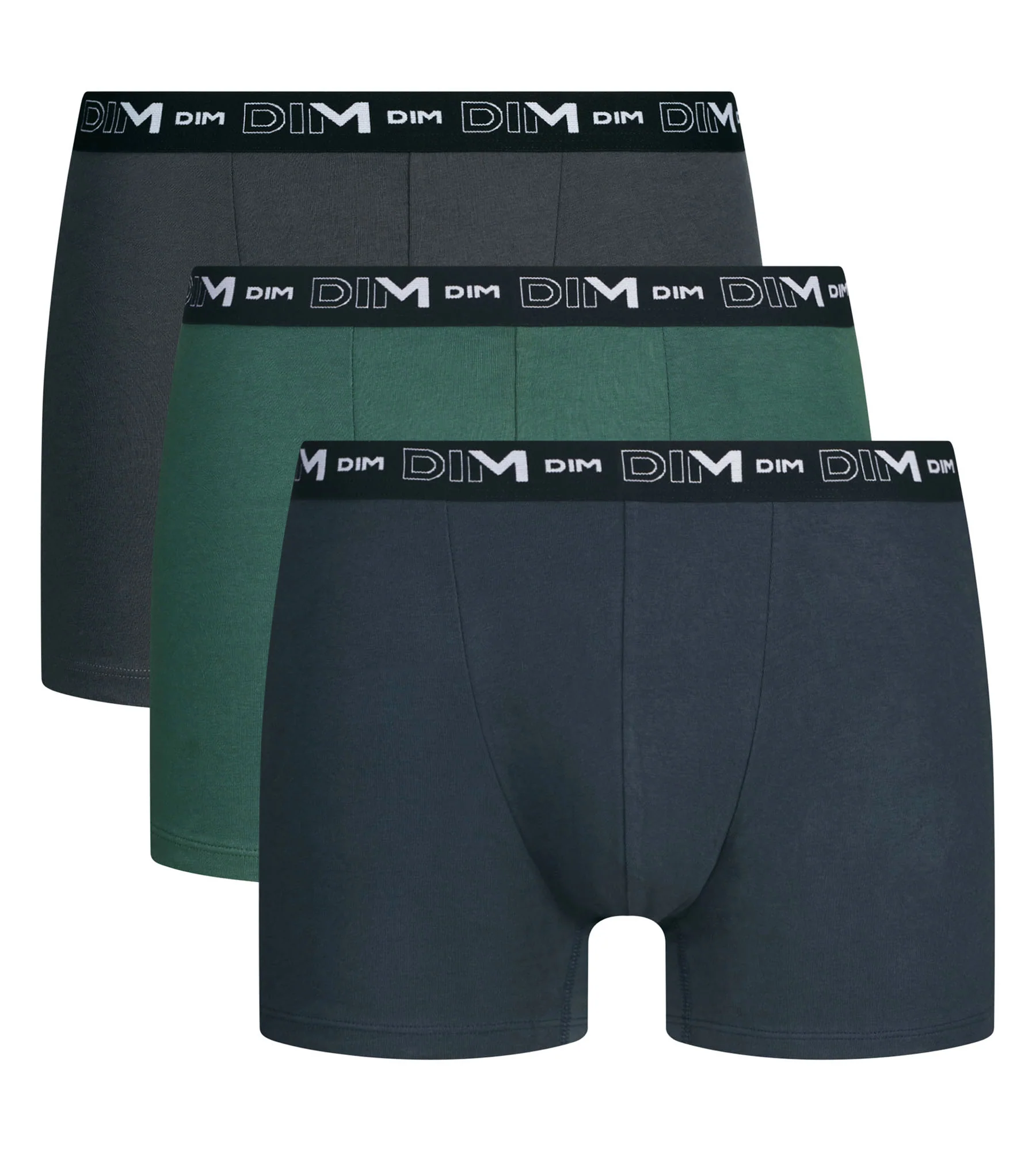 Lot de 3 boxers homme Vert Nébuleuse Dim Coton Stretch - Image 3