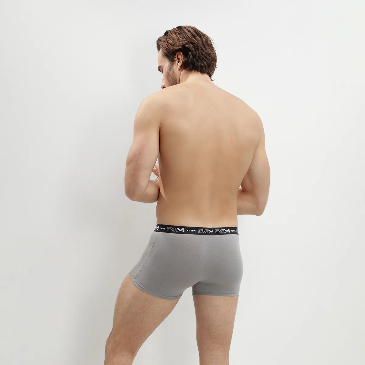 Lot de 3 boxers noir, gris et blanc Homme en coton stretch - Image 2