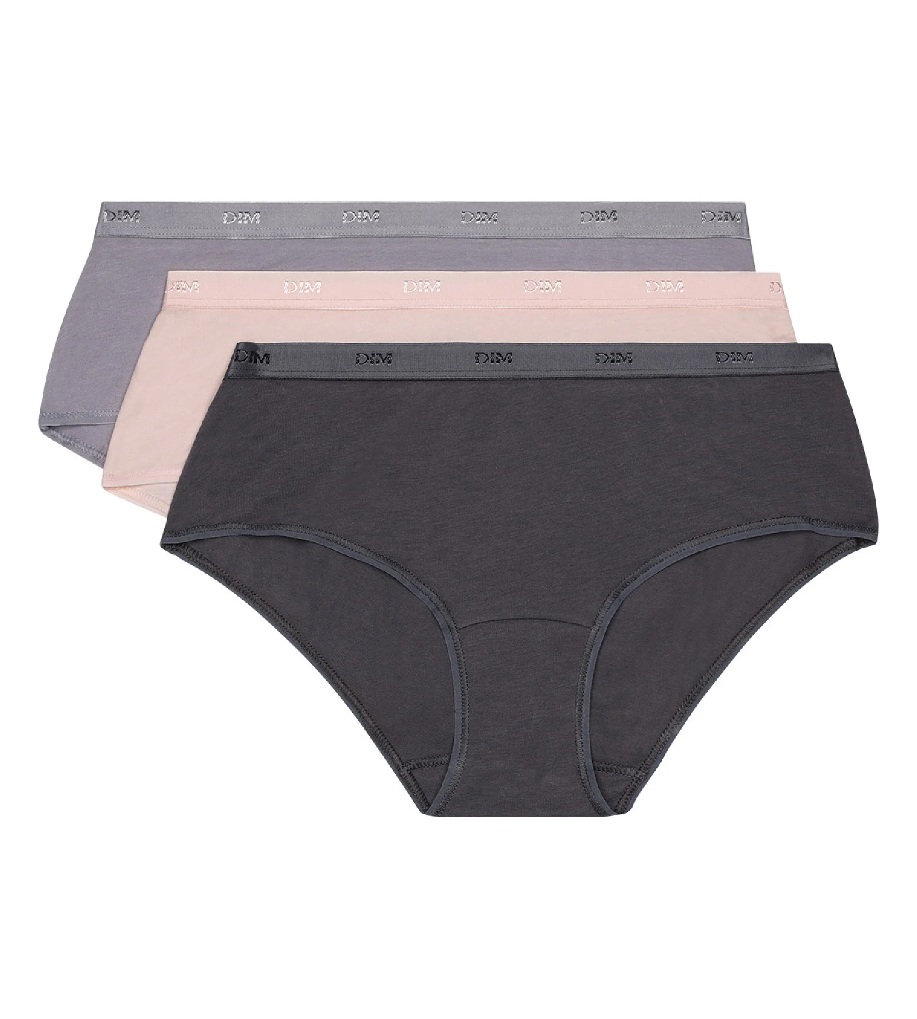 Lot de 3 boxers taupe, rose et gris Les Pockets EcoDIM - Image 5