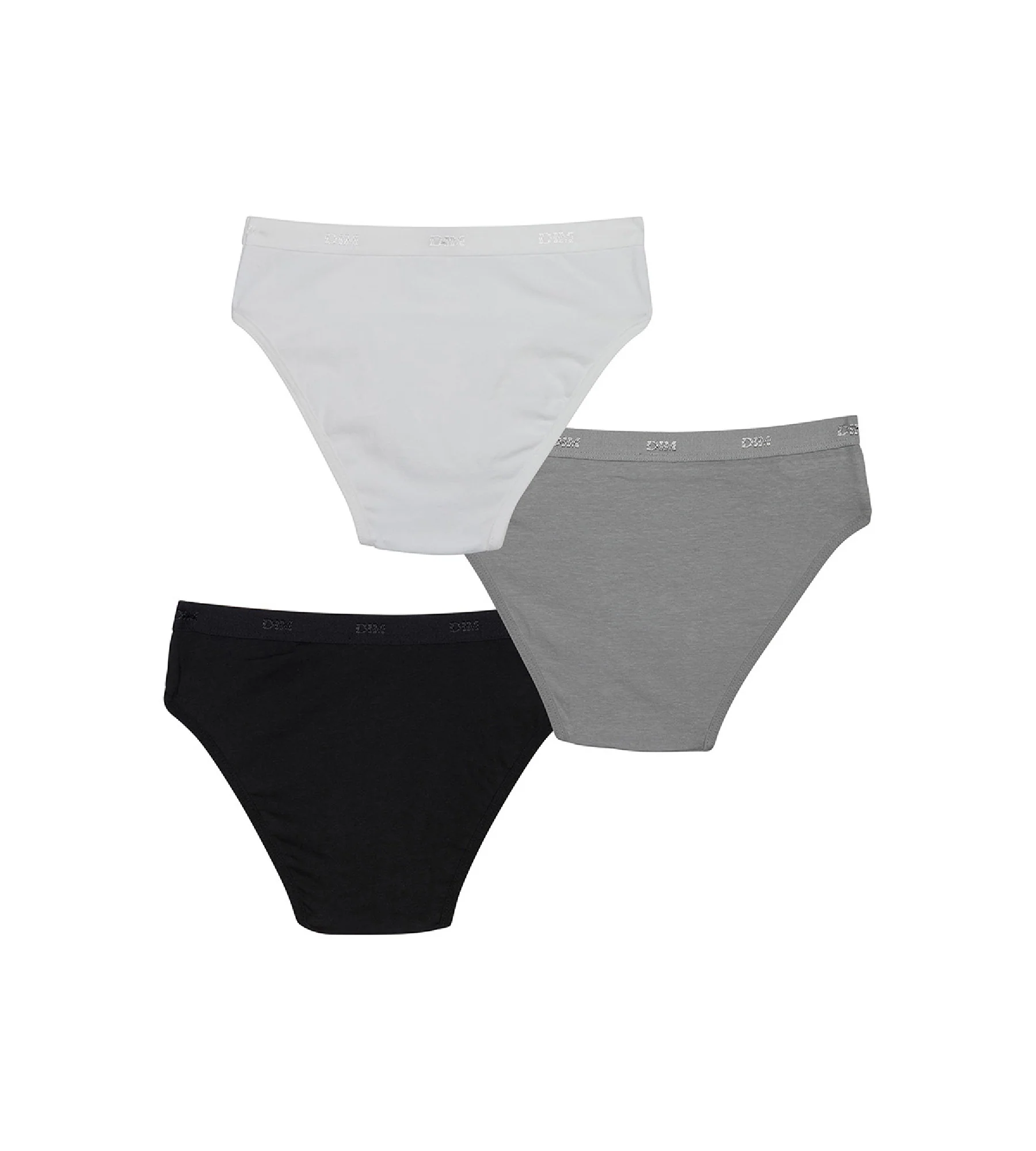 Lot de 3 culottes blanche, noire, grise Les Pockets DIM Girl - Image 2
