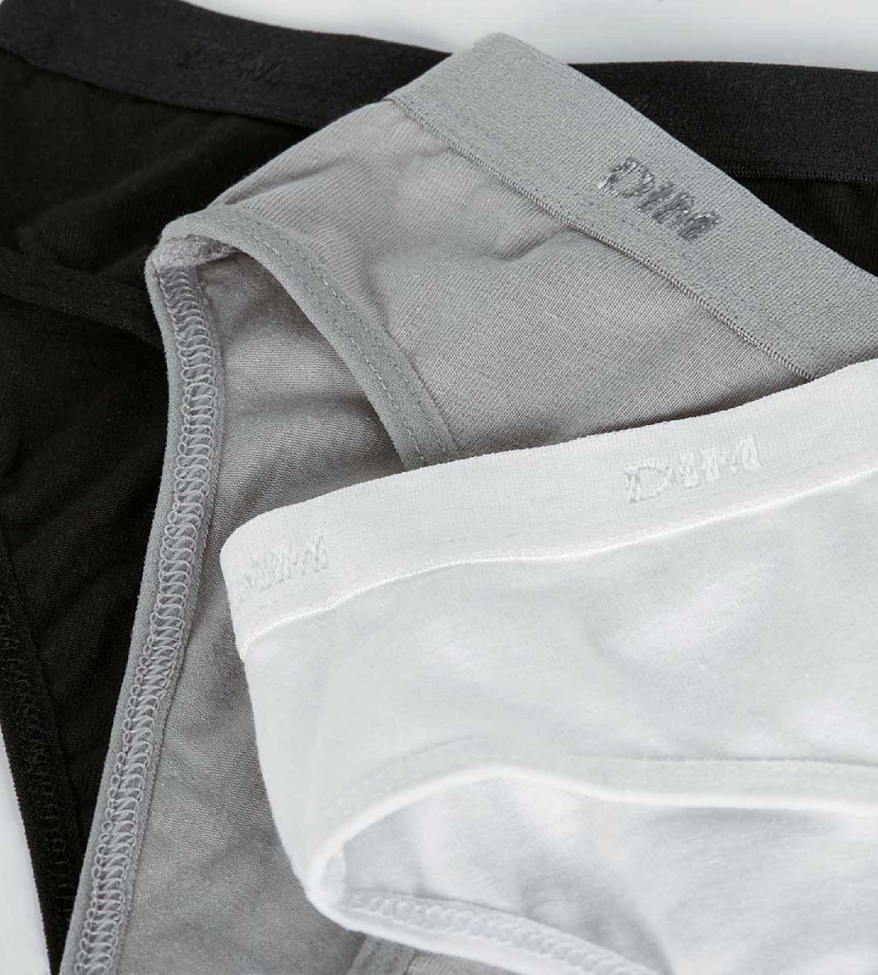 Lot de 3 culottes blanche, noire, grise Les Pockets DIM Girl - Image 3
