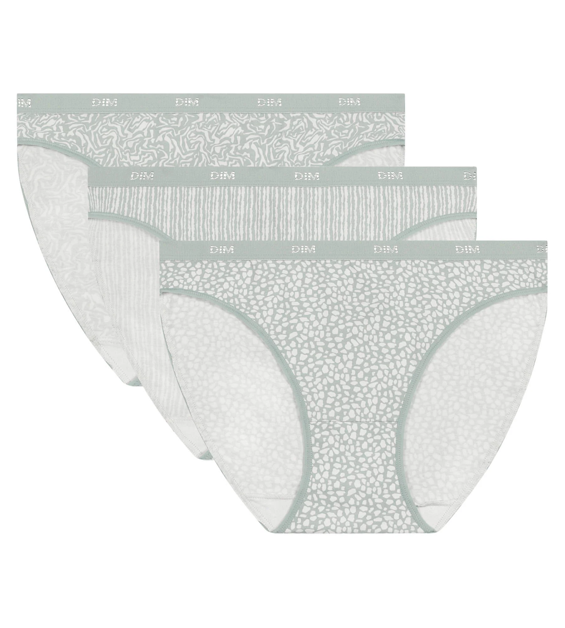 Lot de 3 culottes en coton stretch à motif animal Vert Les Pockets - Image 5