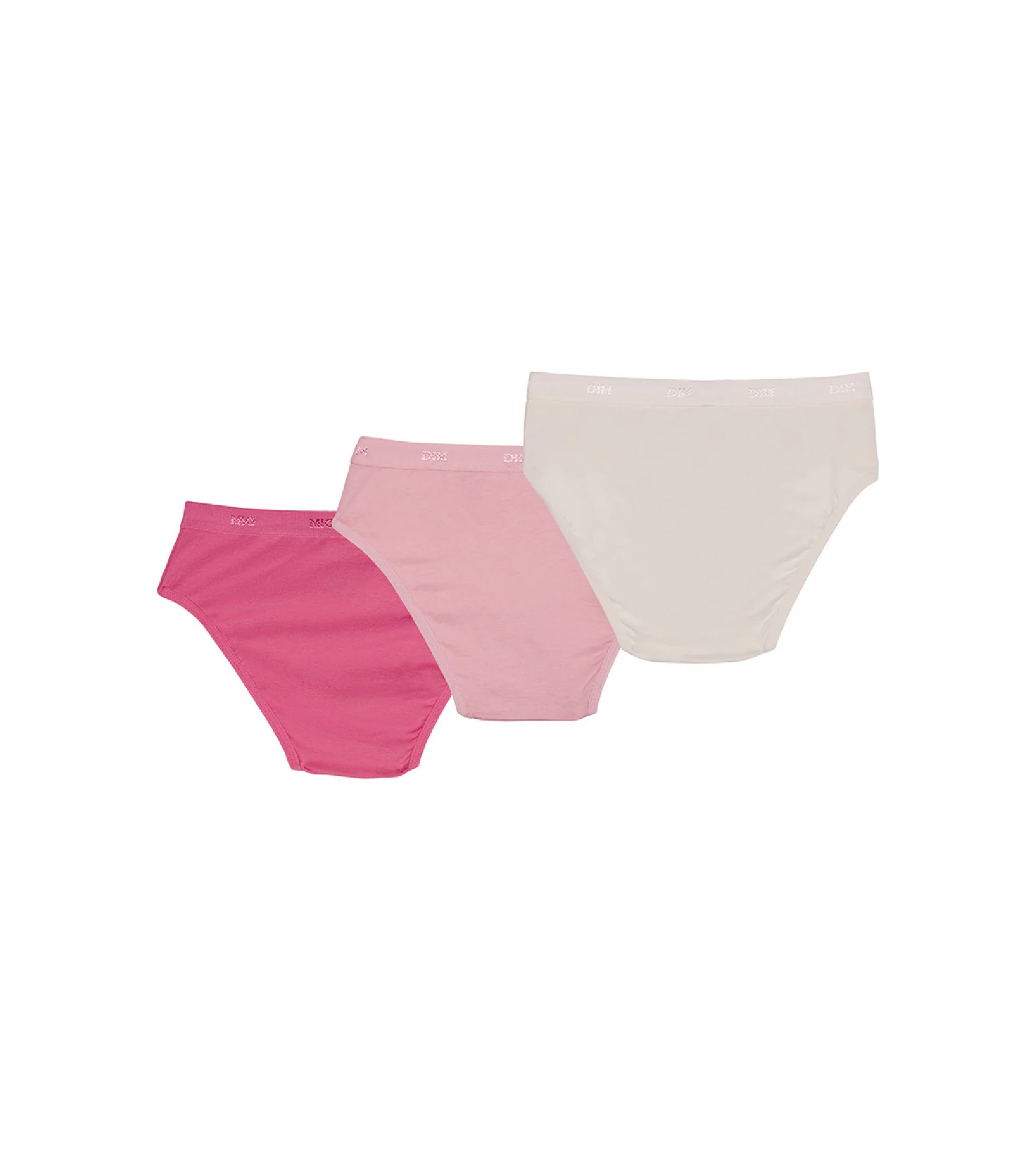 Lot de 3 culottes nacre et roses Les Pockets DIM Girl - Image 2