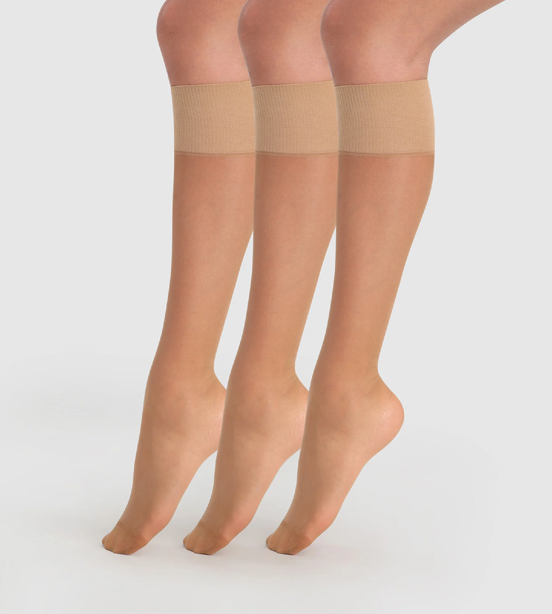Lot de 3 mi-bas transparents 
canelle Beauty Resist 20D
