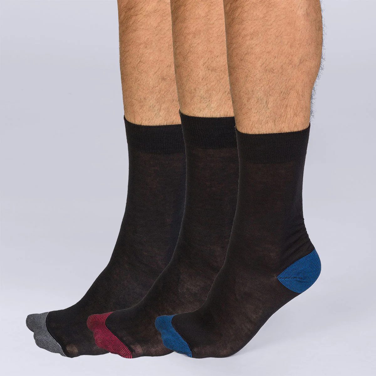 Lot de 3 mi-chaussettes Mix and Match Homme Coton Style