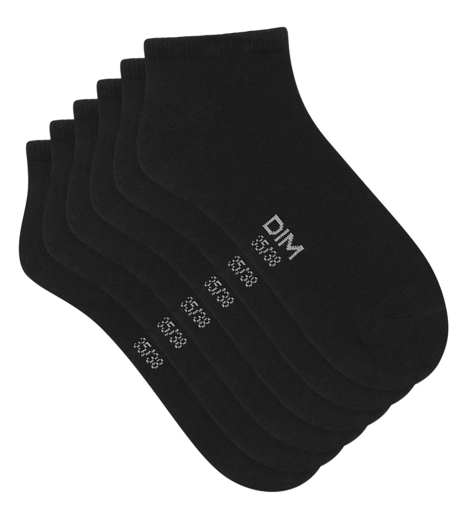 Lot de 3 paires de chaussettes courtes femme Noir Dim Coton - Image 2