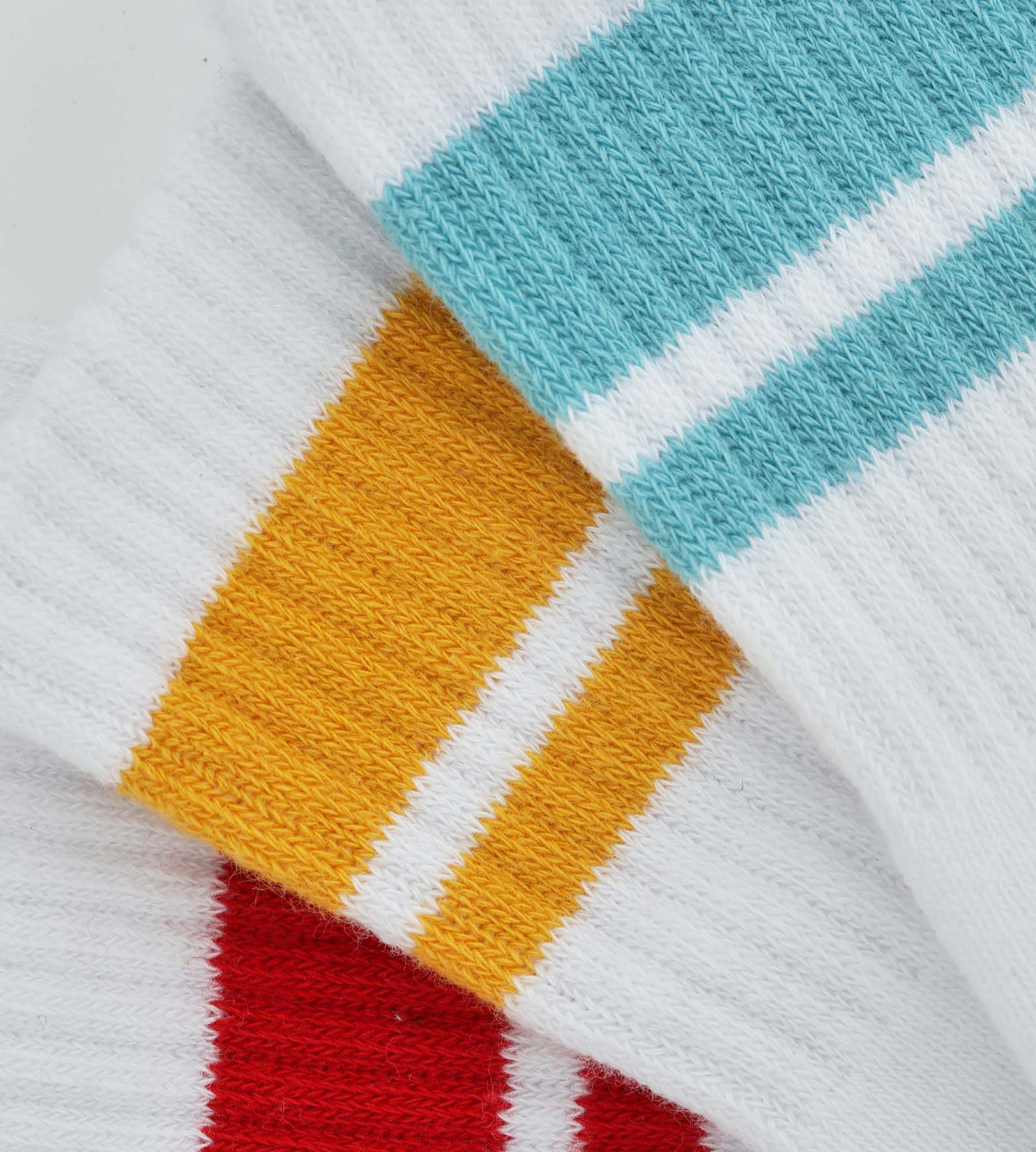 Lot de 3 paires de chaussettes enfant Turquoise Jaune Rouge Dim Sport - Image 3