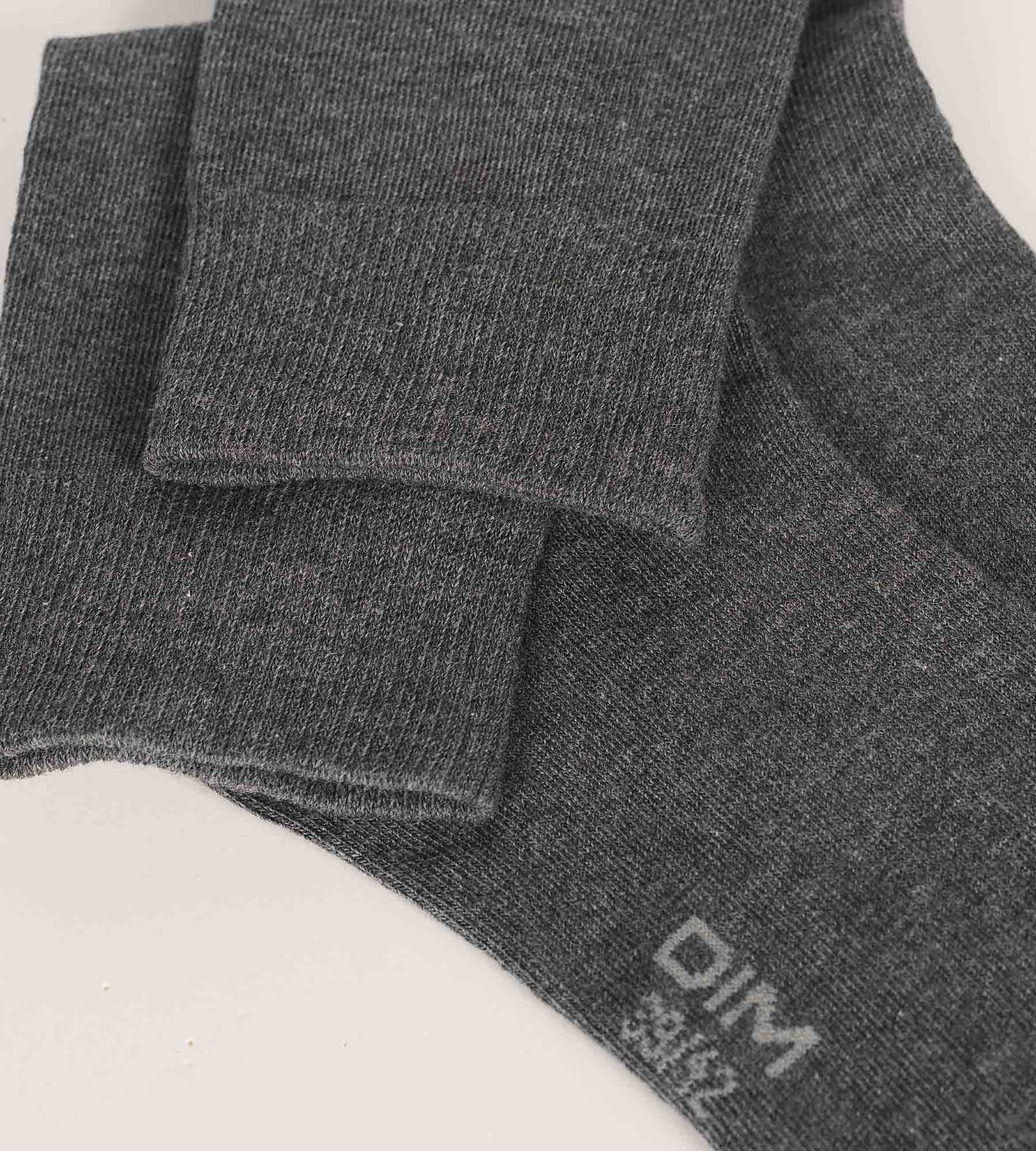 Lot de 3 paires de chaussettes homme Anthracite Chiné Dim Coton - Image 3