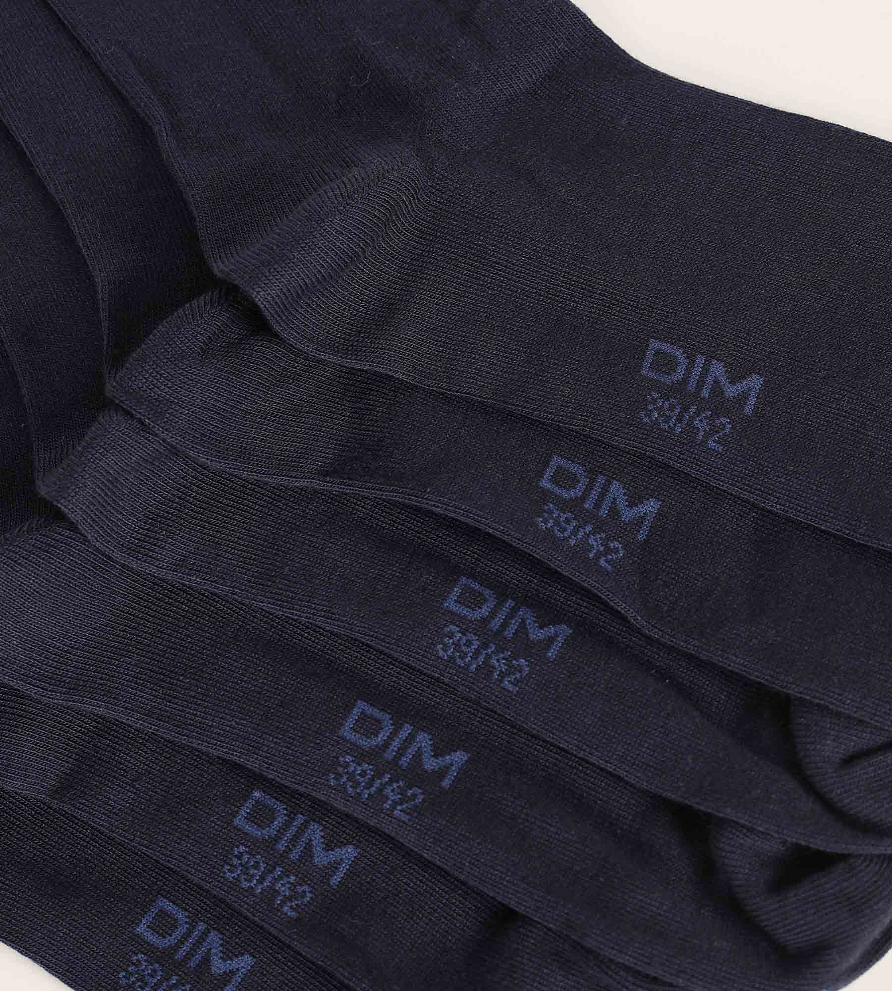 Lot de 3 paires de chaussettes homme Bleu Marine Dim Coton Confort - Image 3