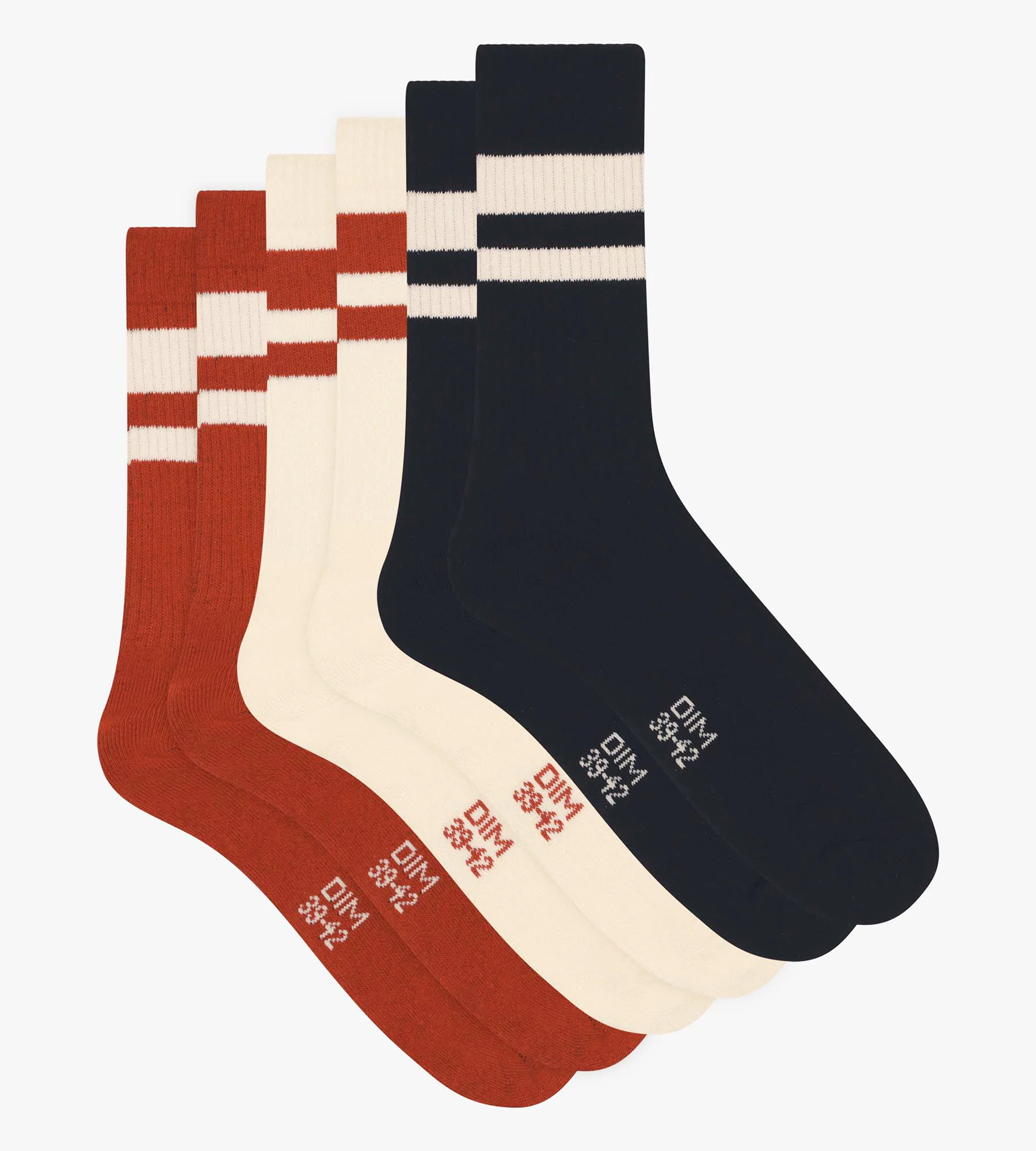 Lot de 3 paires de chaussettes homme en coton Rouge EcoDim Sport - Image 2