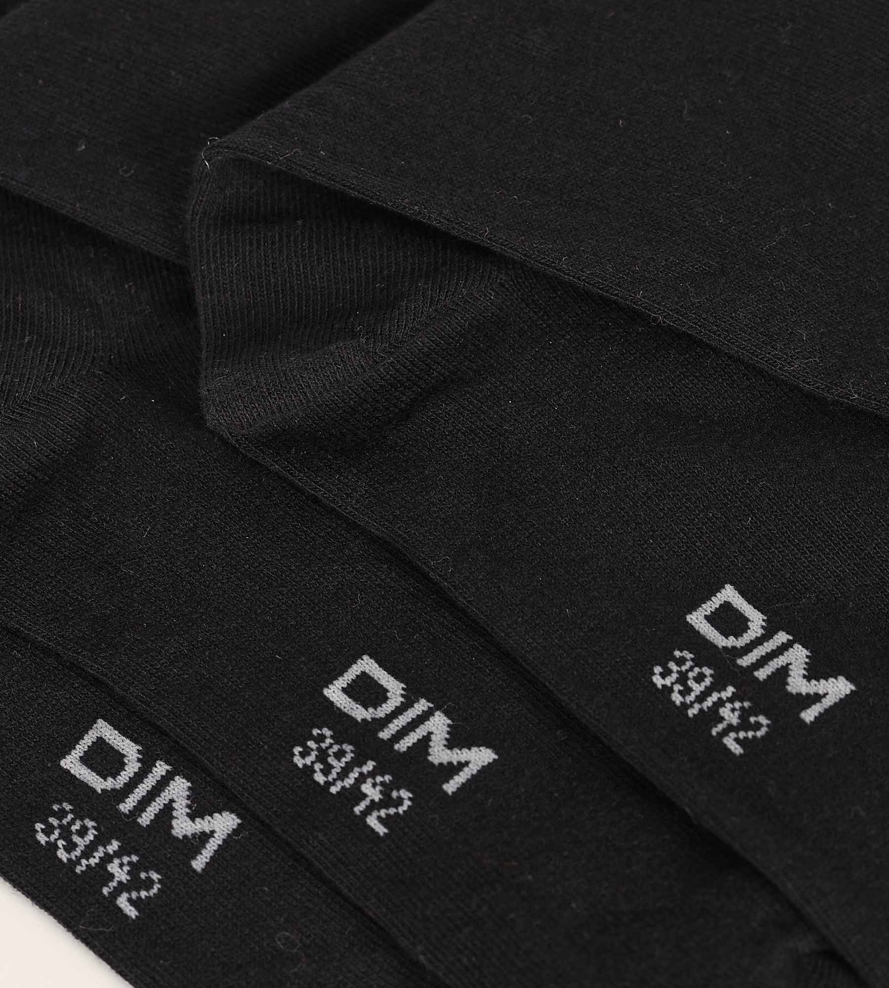 Lot de 3 paires de chaussettes homme Noir Dim Coton Confort - Image 3