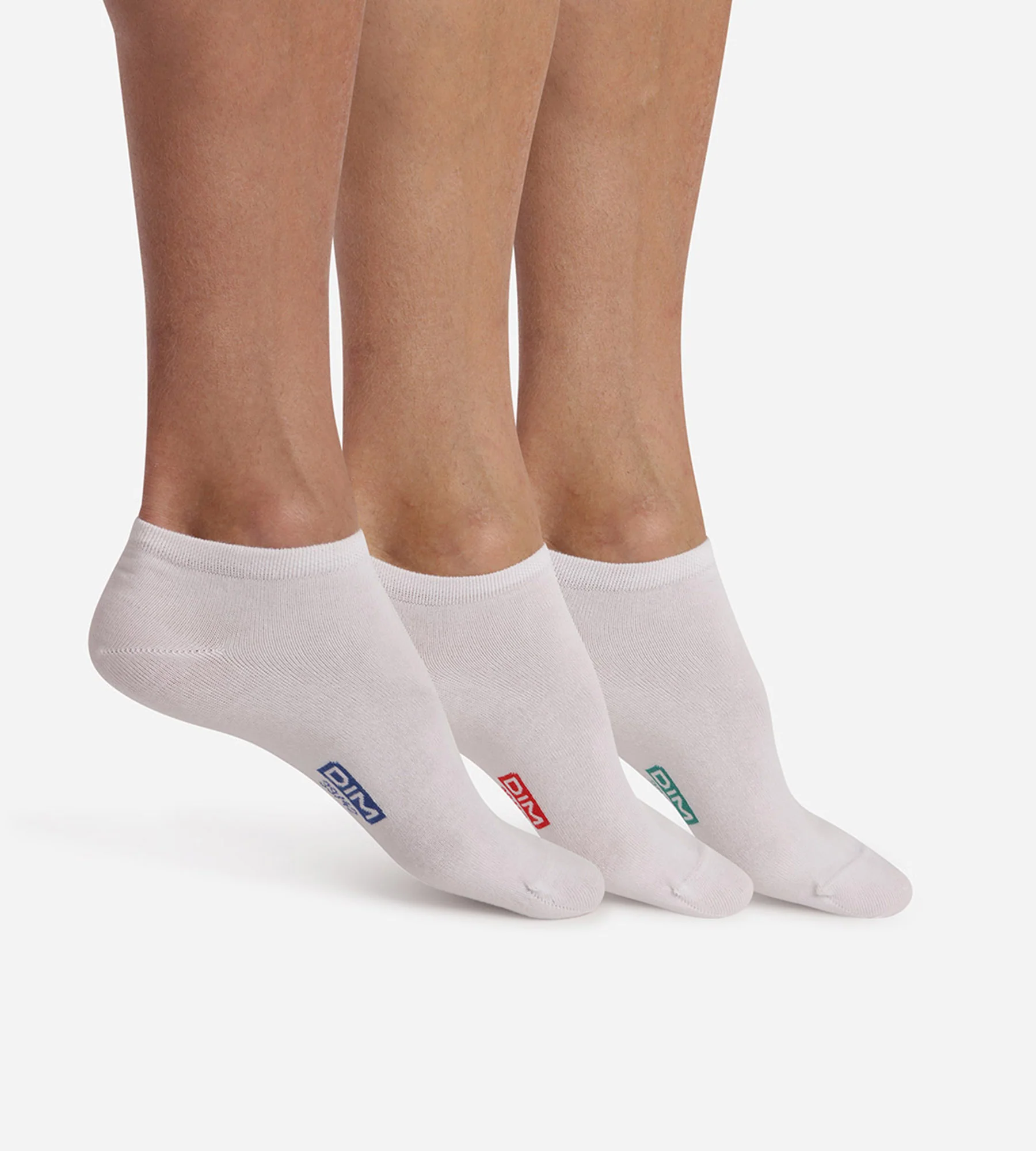 Lot de 3 paires de socquettes blanches en coton Homme
