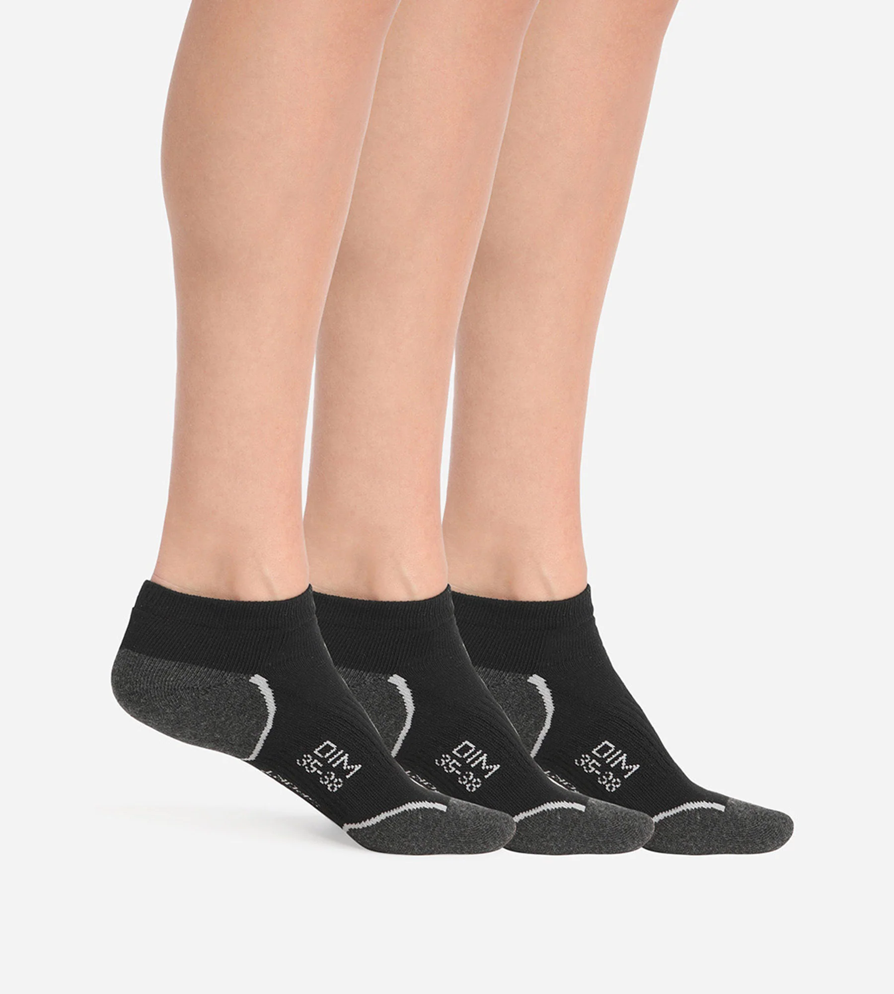Lot de 3 paires de socquettes courtes impact léger femme - Dim Sport - Image 2