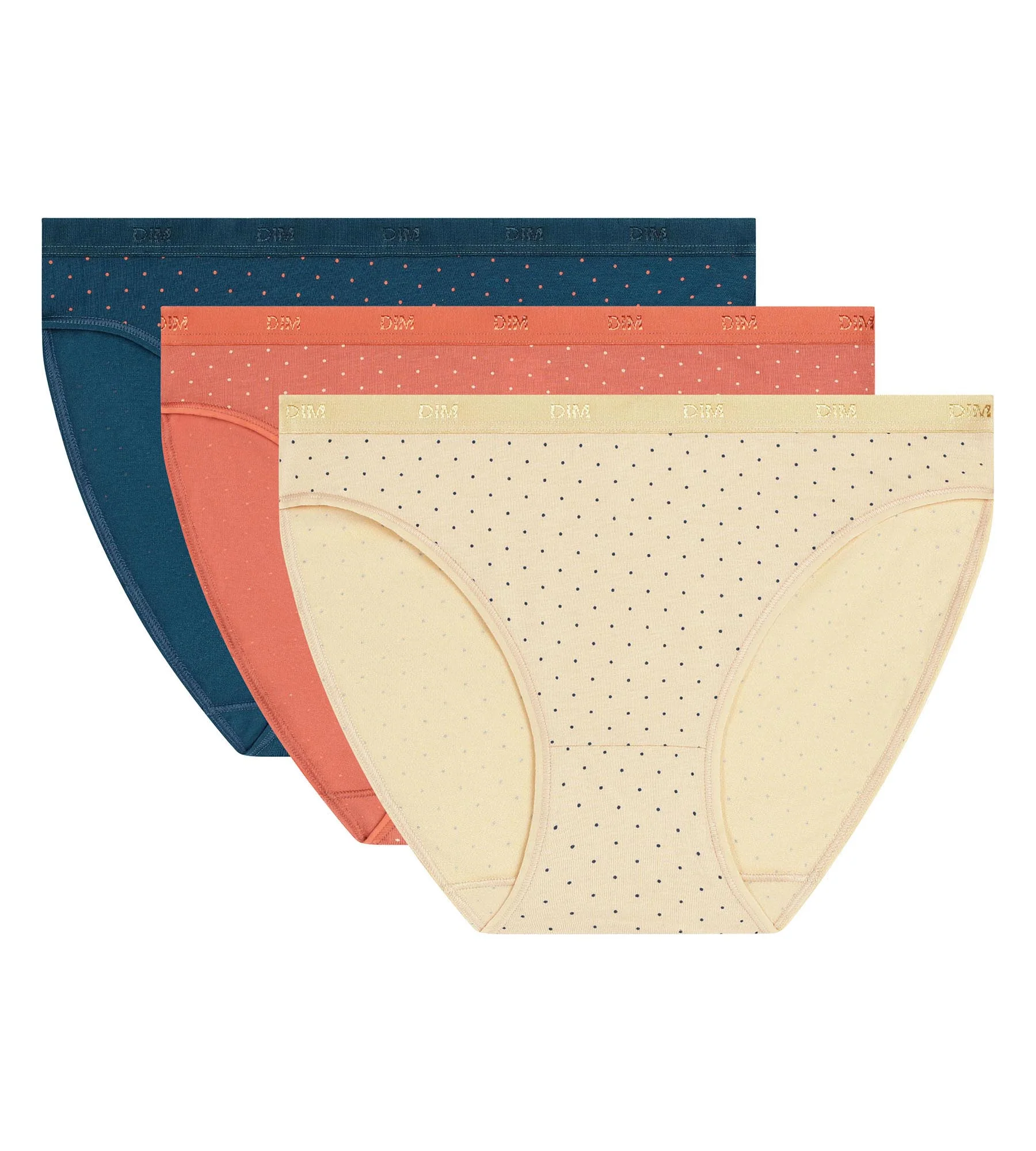 Lot de 3 slips femme coton stretch à pois Dim Les Pockets - Image 5