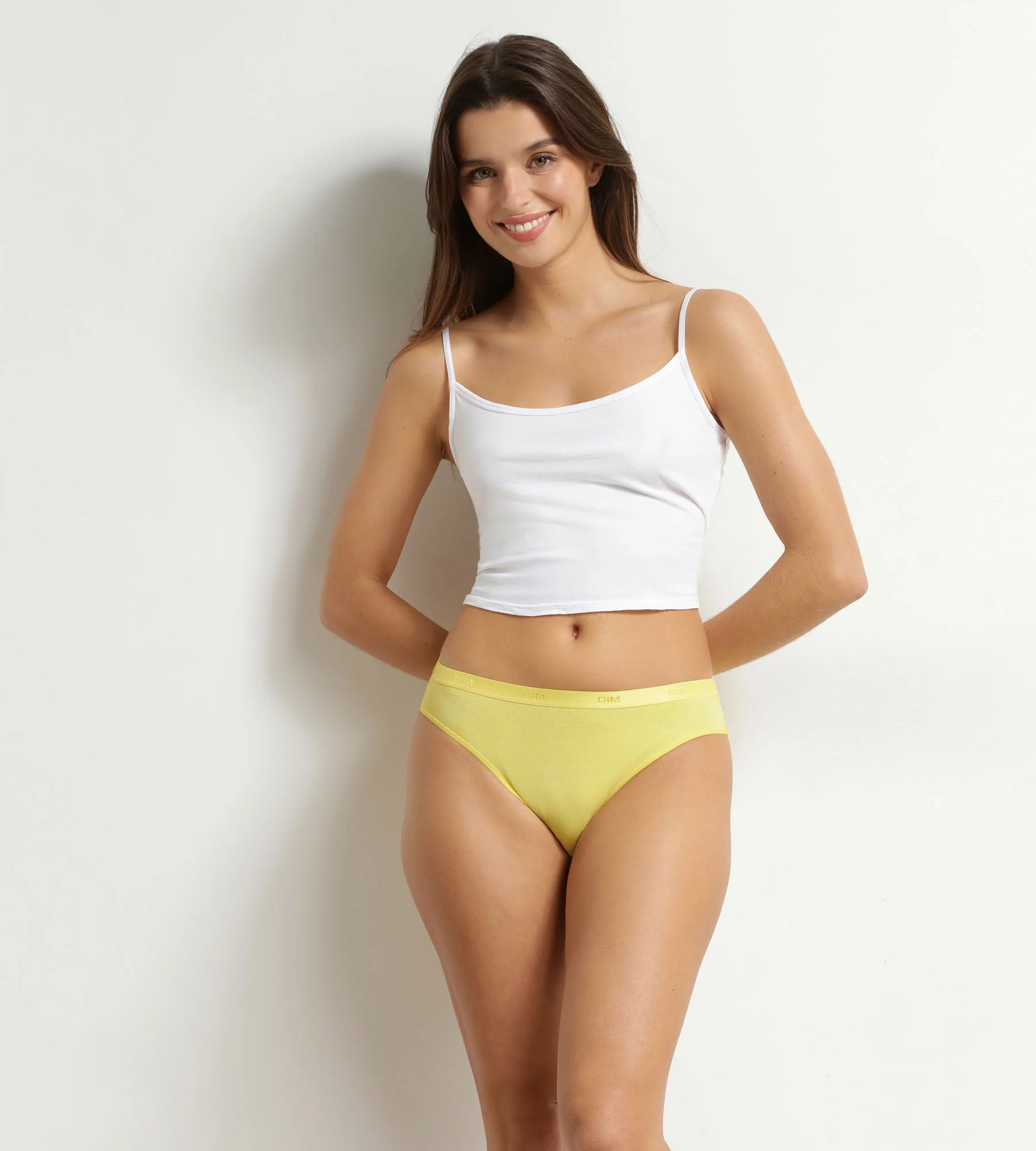 Lot de 3 slips femme coton stretch Bleu Jaune Les Pockets Ecodim - Image 3