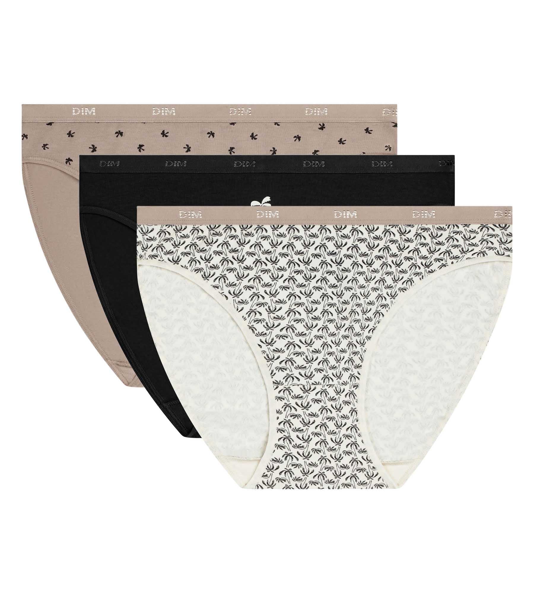 Lot de 3 slips femme coton stretch motif palmier Les Pockets - Image 5