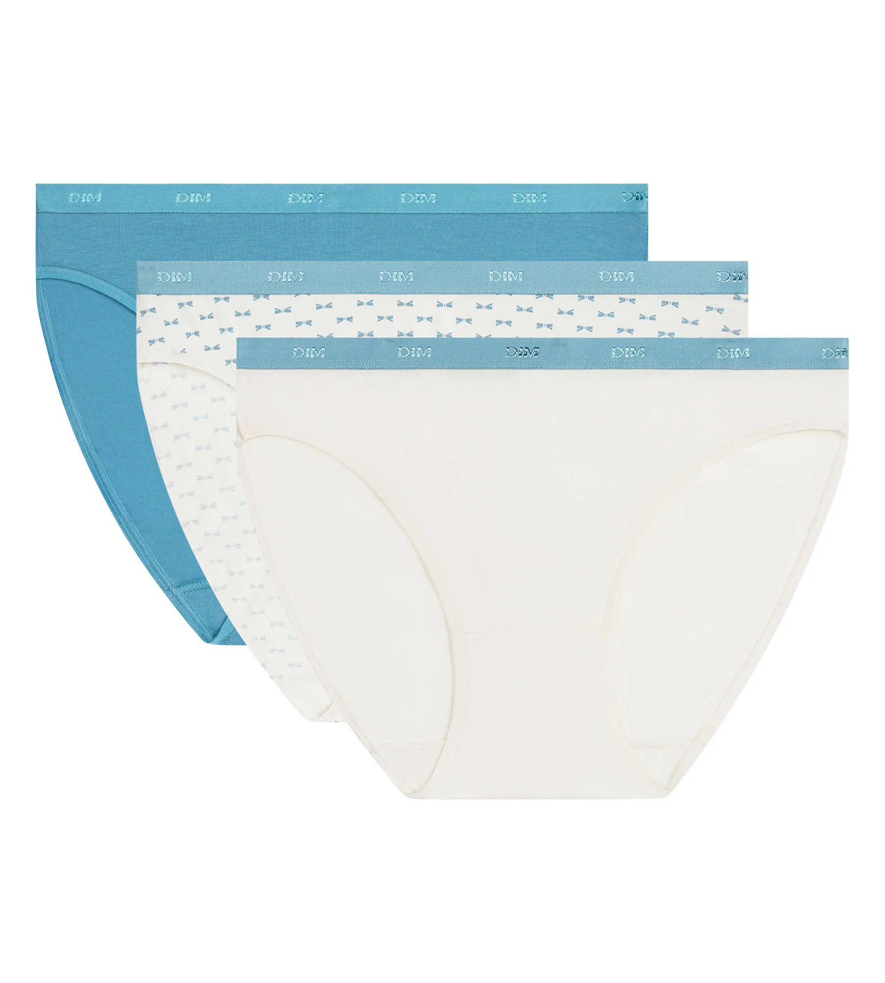 Lot de 3 slips femme en coton stretch Noeud Nacre Les Pockets - Image 5
