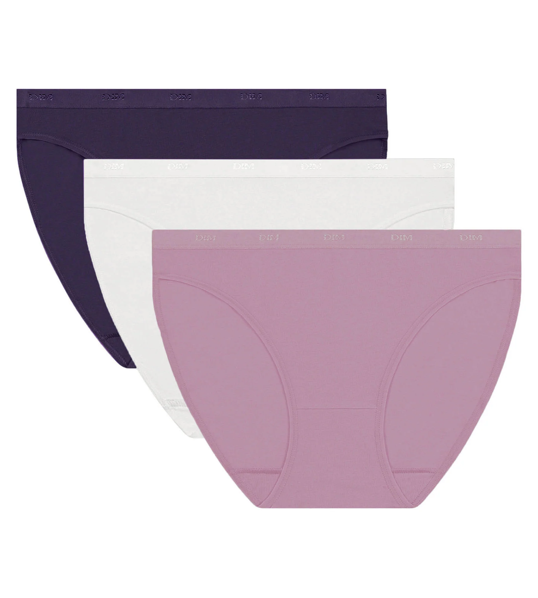 Lot de 3 slips femme Violet, Blanc Les Pockets Ecodim - Image 5