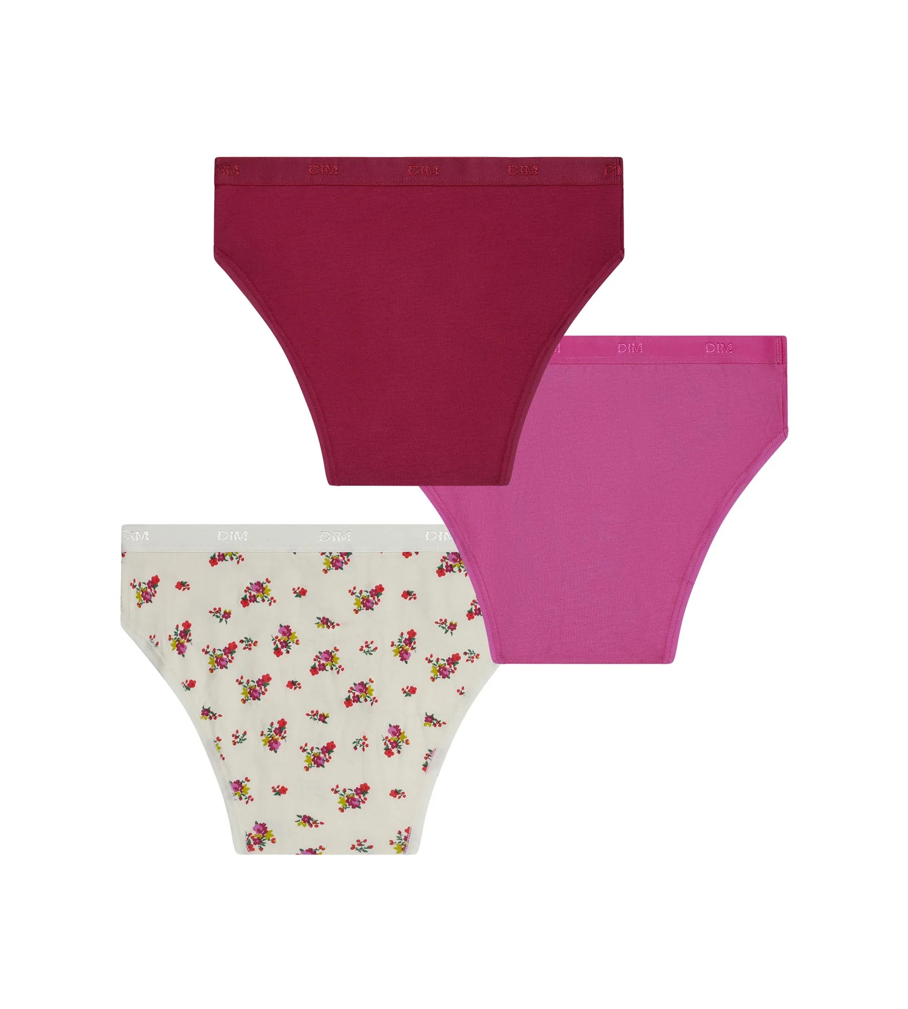 Lot de 3 slips fille en coton stretch Liberty Violet Les Pockets - Image 2