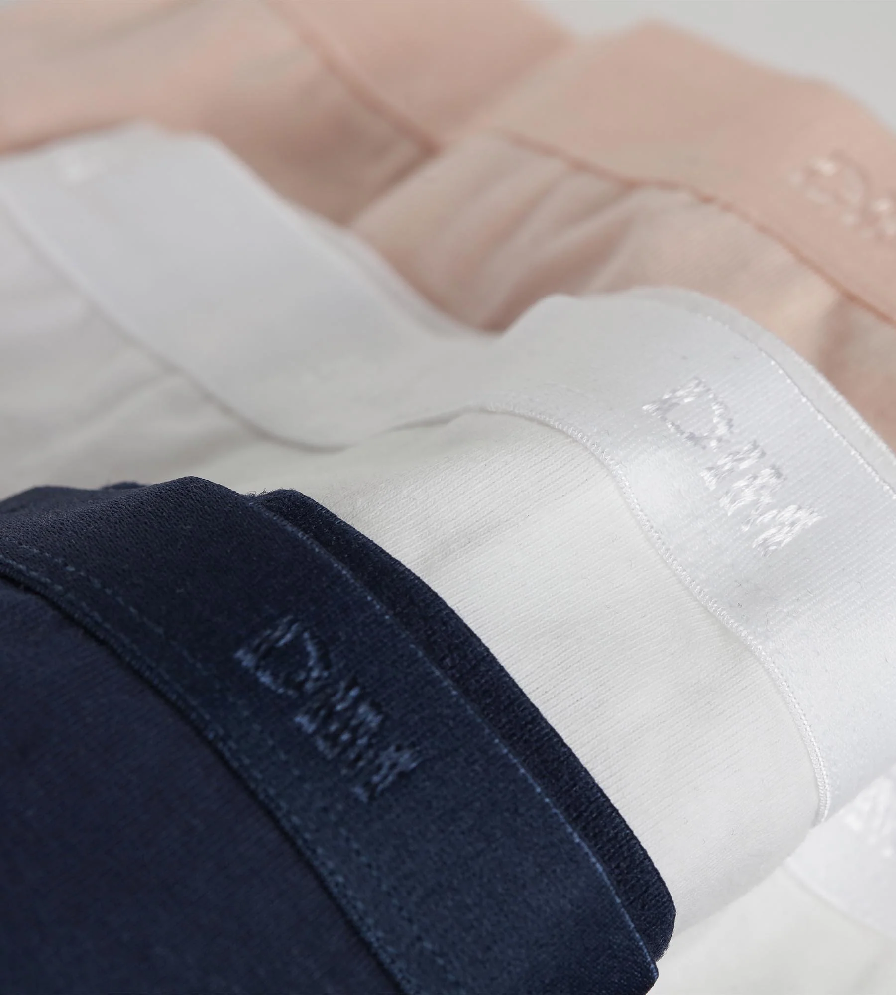 Lot de 3 slips fille en coton stretch Rose Bleu Blanc Les Pockets - Image 3