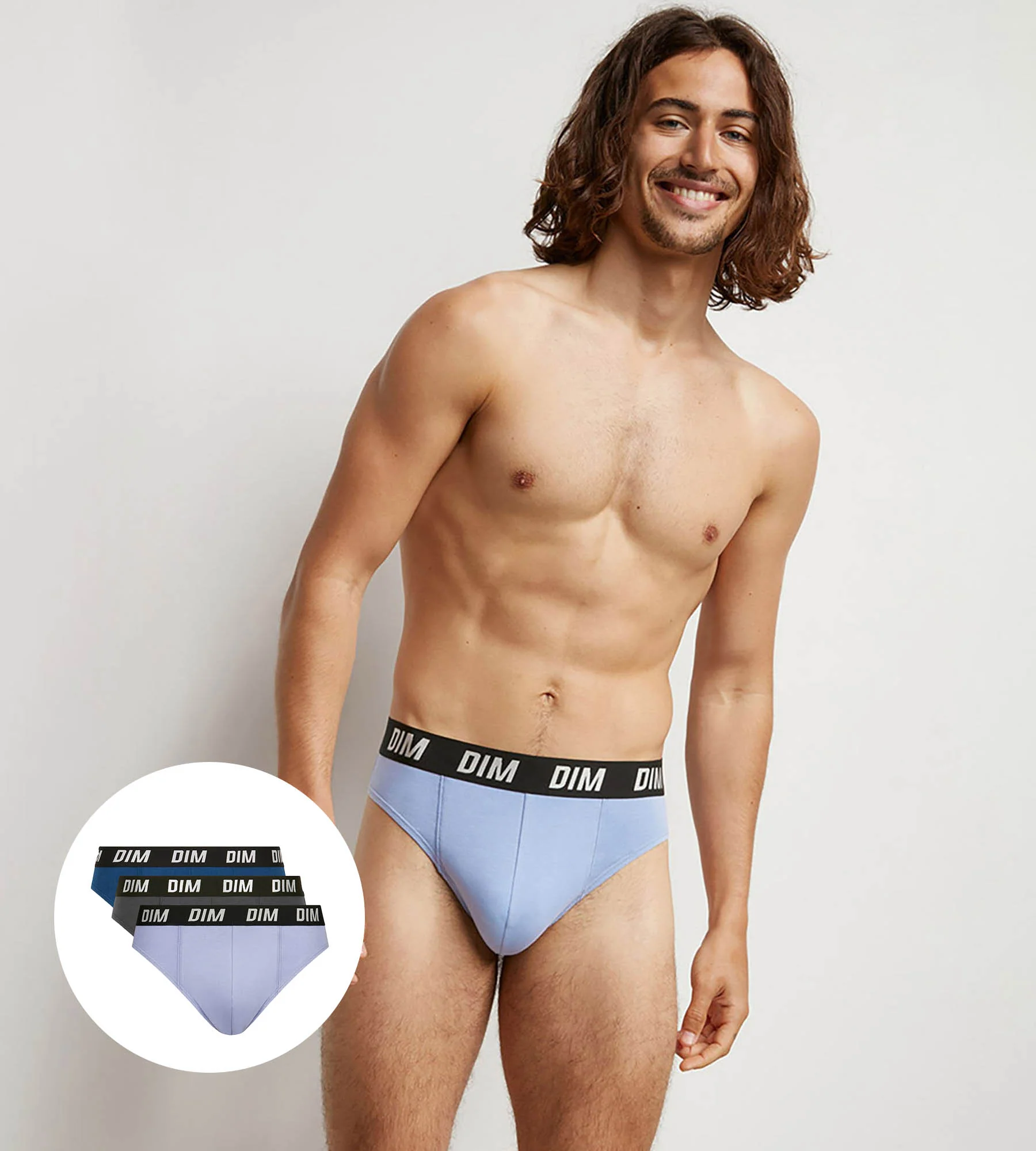 Lot de 3 slips homme à thermorégulation active Bleu Regul Activ