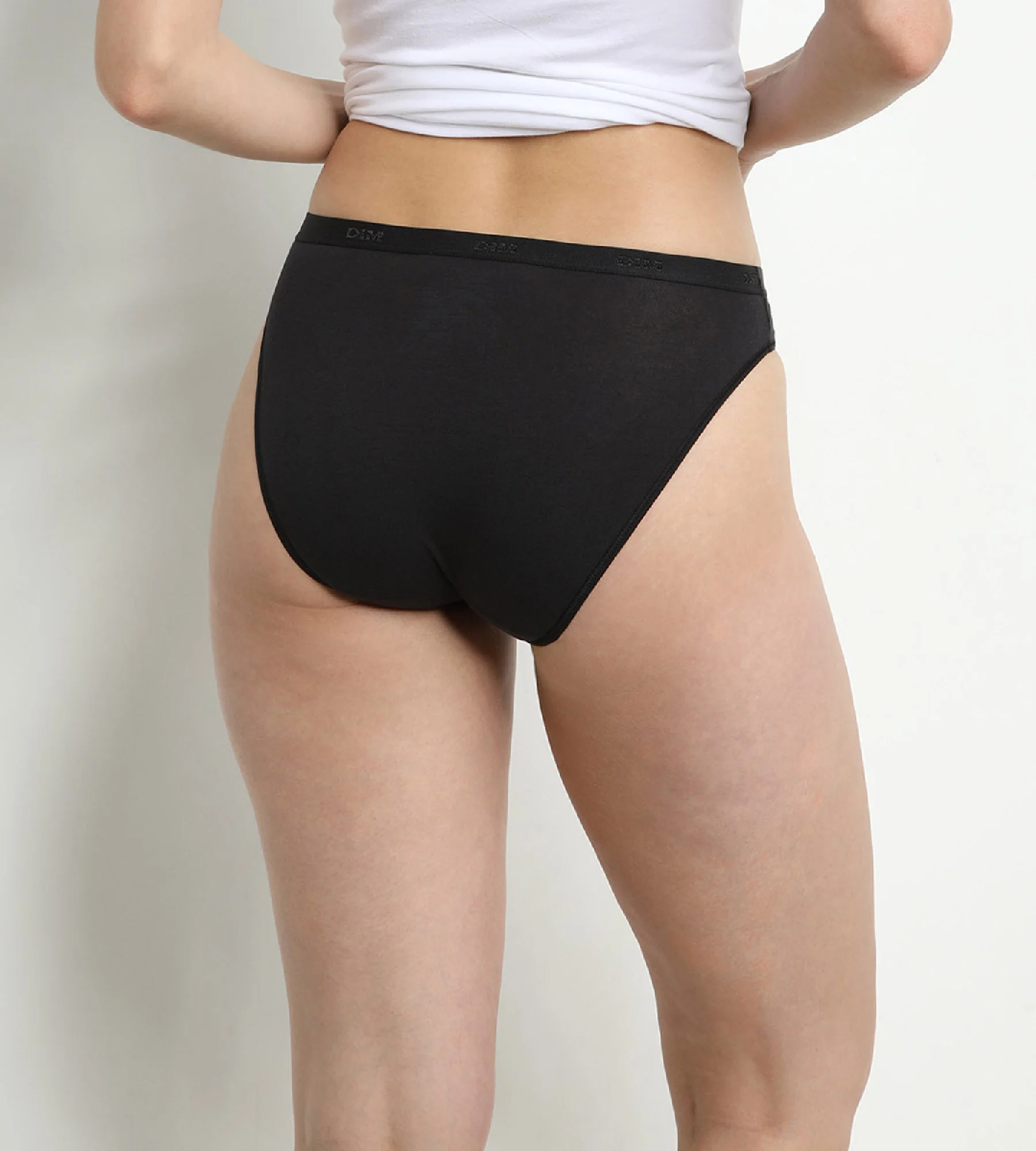 Lot de 3 slips noir/blanc/gris Les Pockets Coton - Image 2