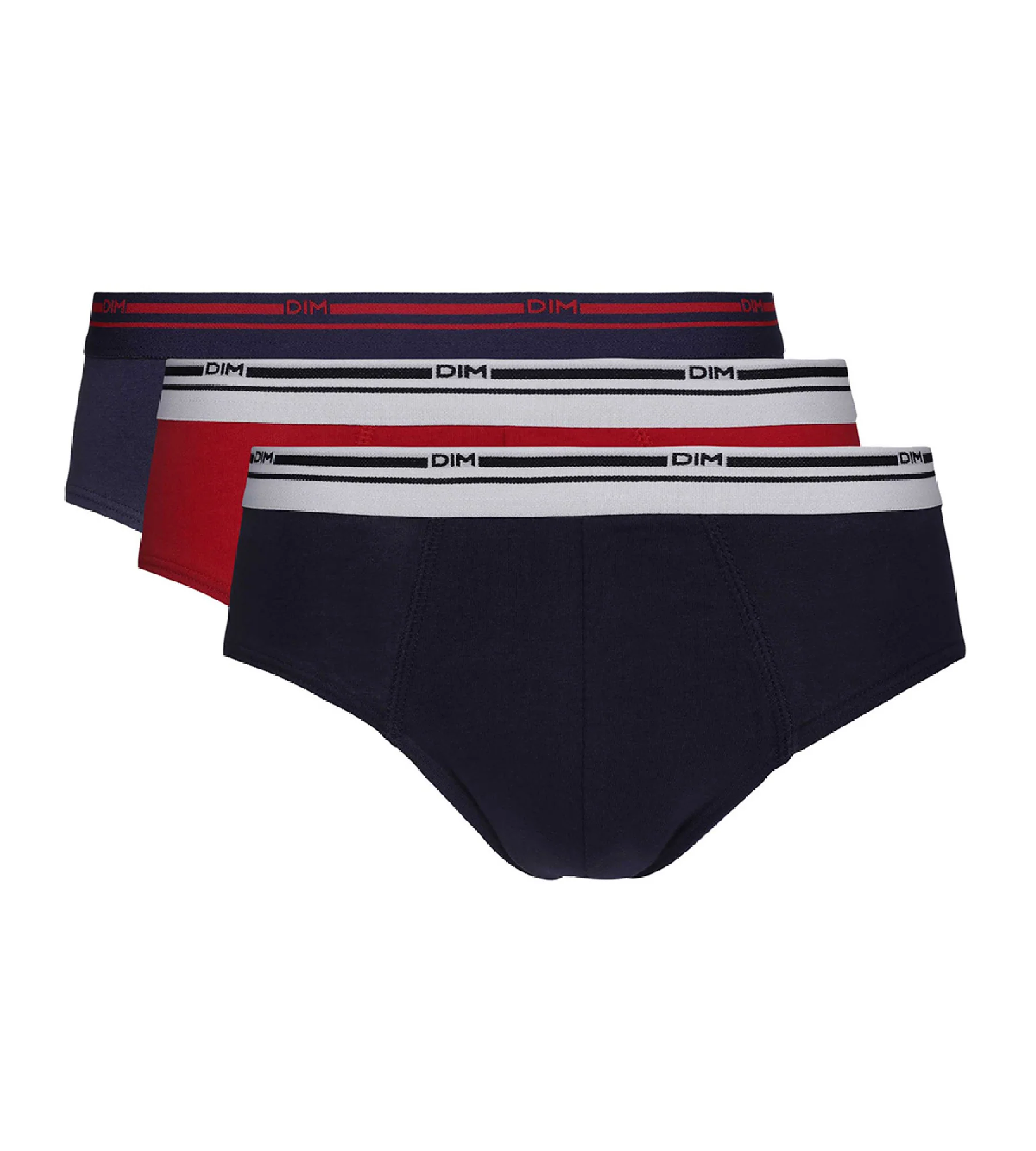 Lot de 3 slips rouge et bleu pour homme Classic Colors - Image 2