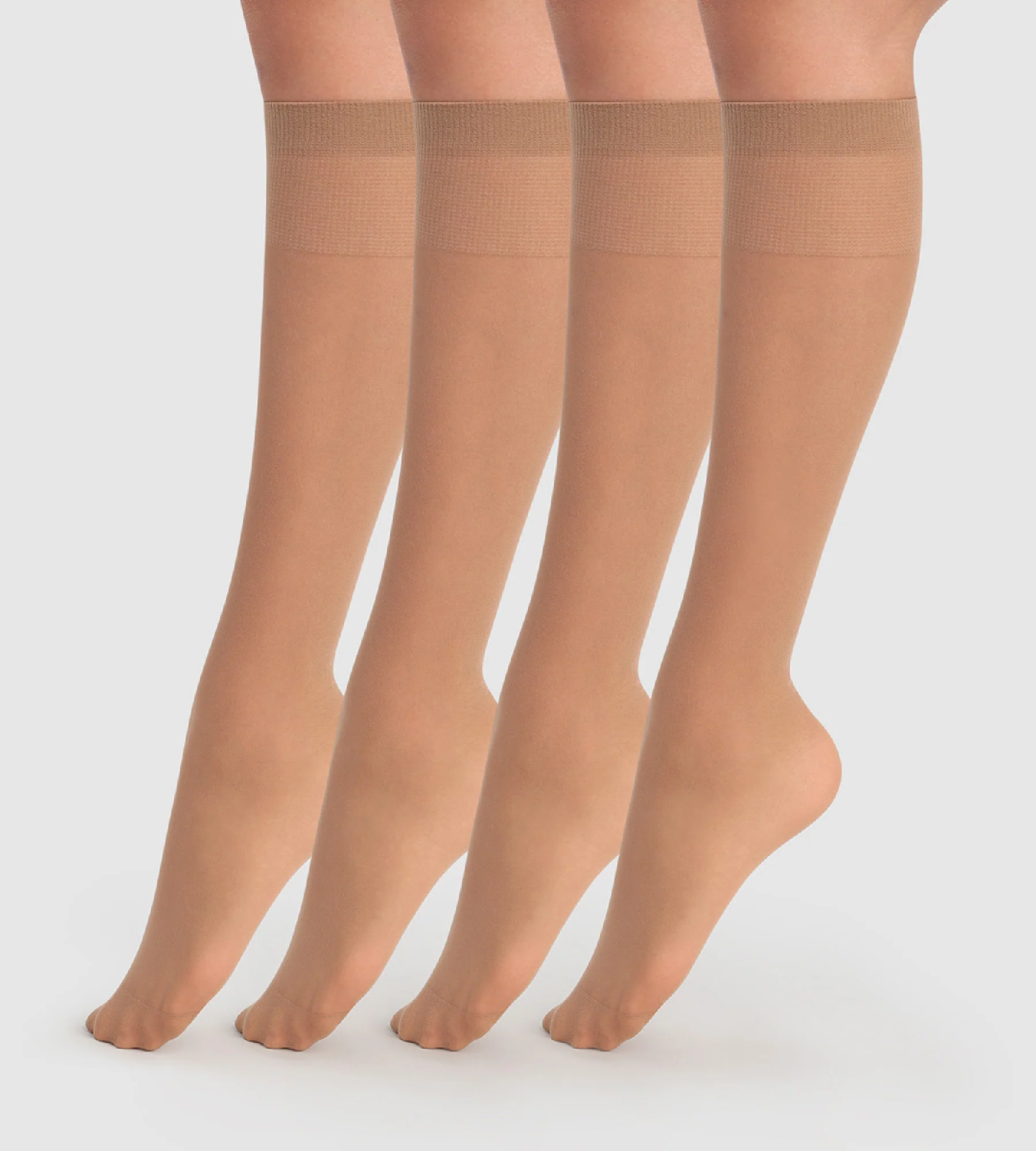 Lot de 4 mi-bas daim EcoDIM semi-opaques 28D