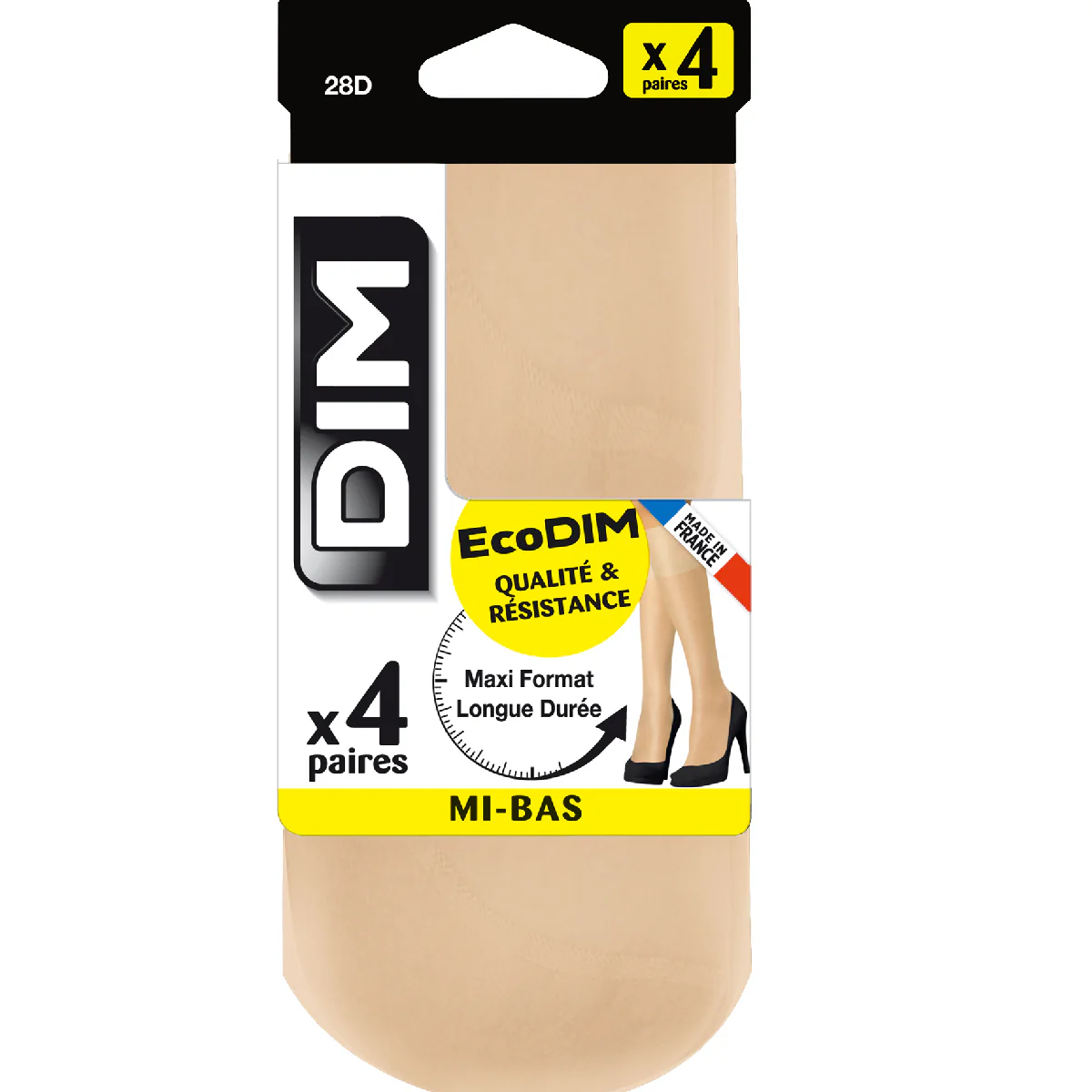Lot de 4 mi-bas daim EcoDIM semi-opaques 28D - Image 2