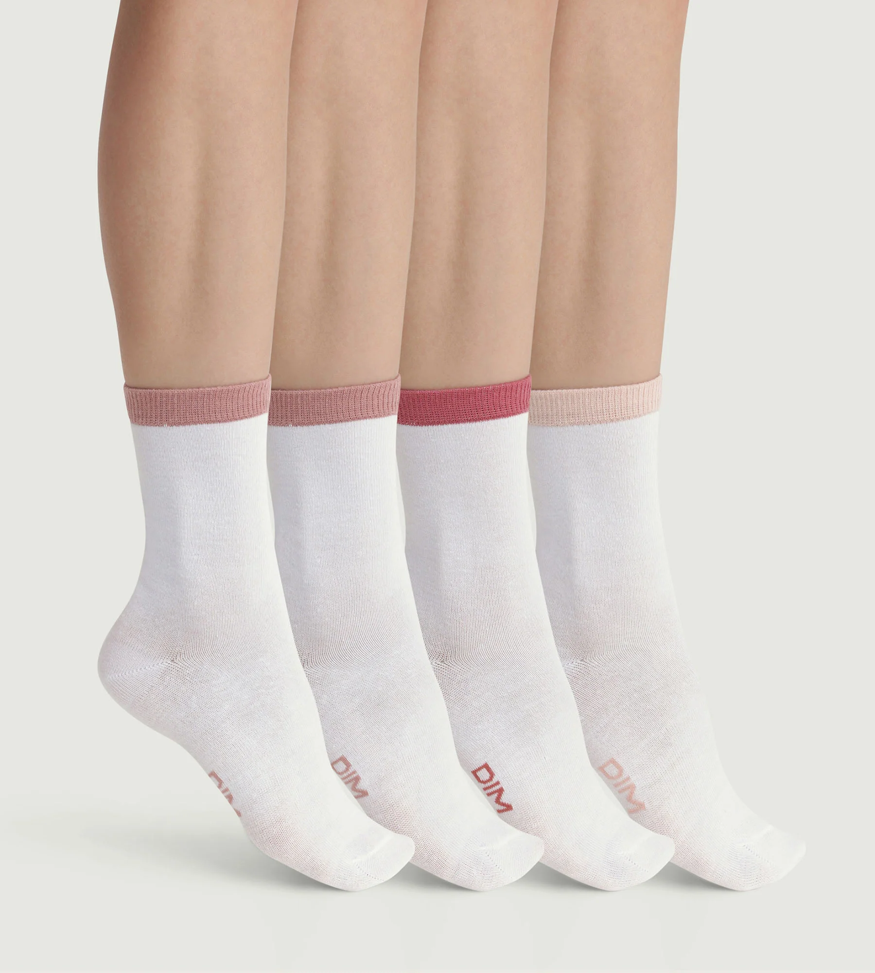 Lot de 4 paires de chaussettes femme Blanc EcoDim Mode