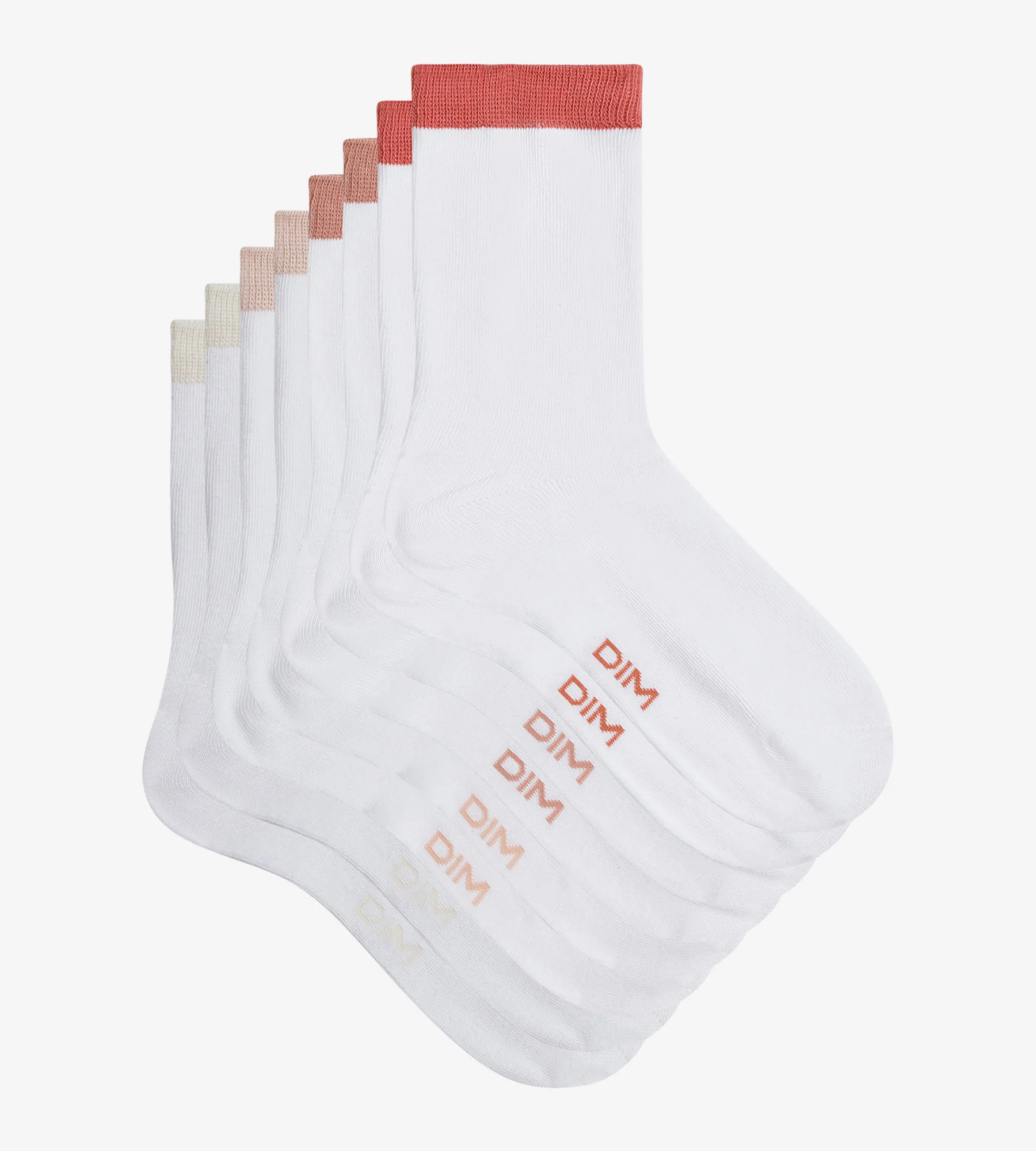 Lot de 4 paires de chaussettes femme Blanc EcoDim Mode - Image 2