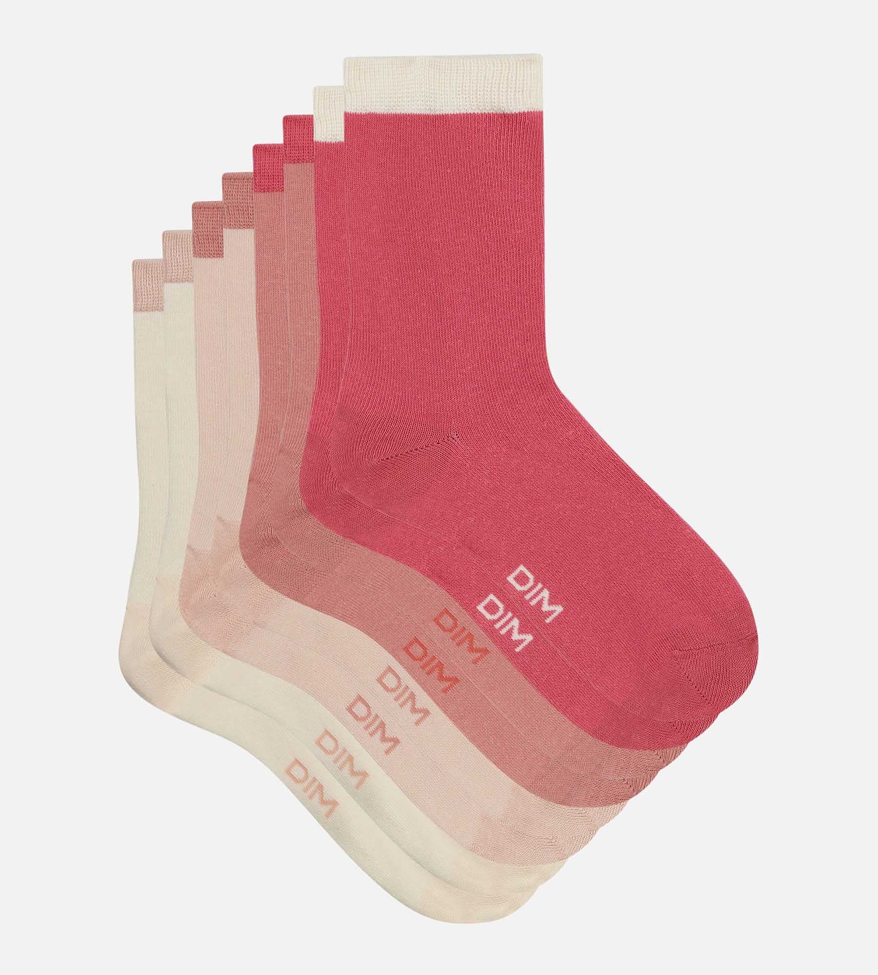 Lot de 4 paires de chaussettes femme Rose EcoDim Mode - Image 2