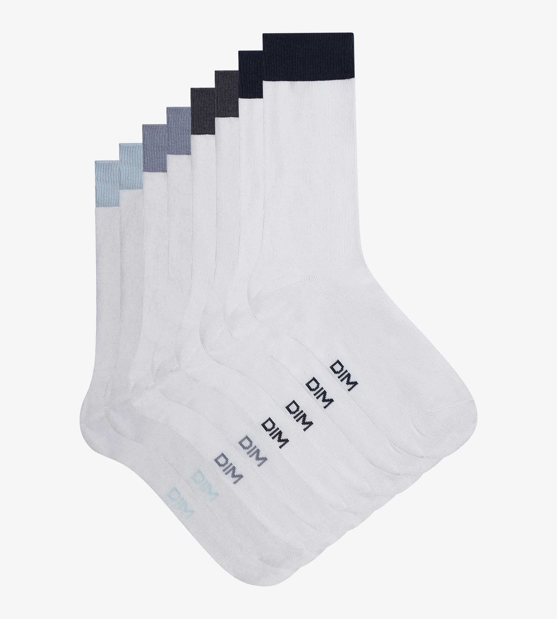 Lot de 4 paires de chaussettes homme Blanc EcoDim Mode - Image 2