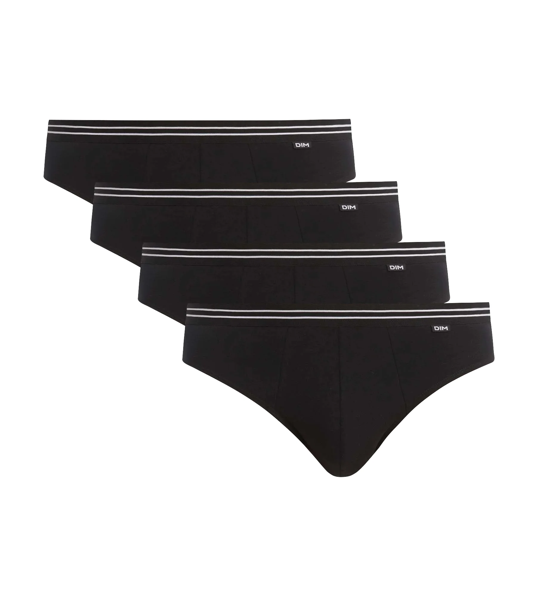 Lot de 4 slips homme en coton stretch Noir EcoDim - Image 3