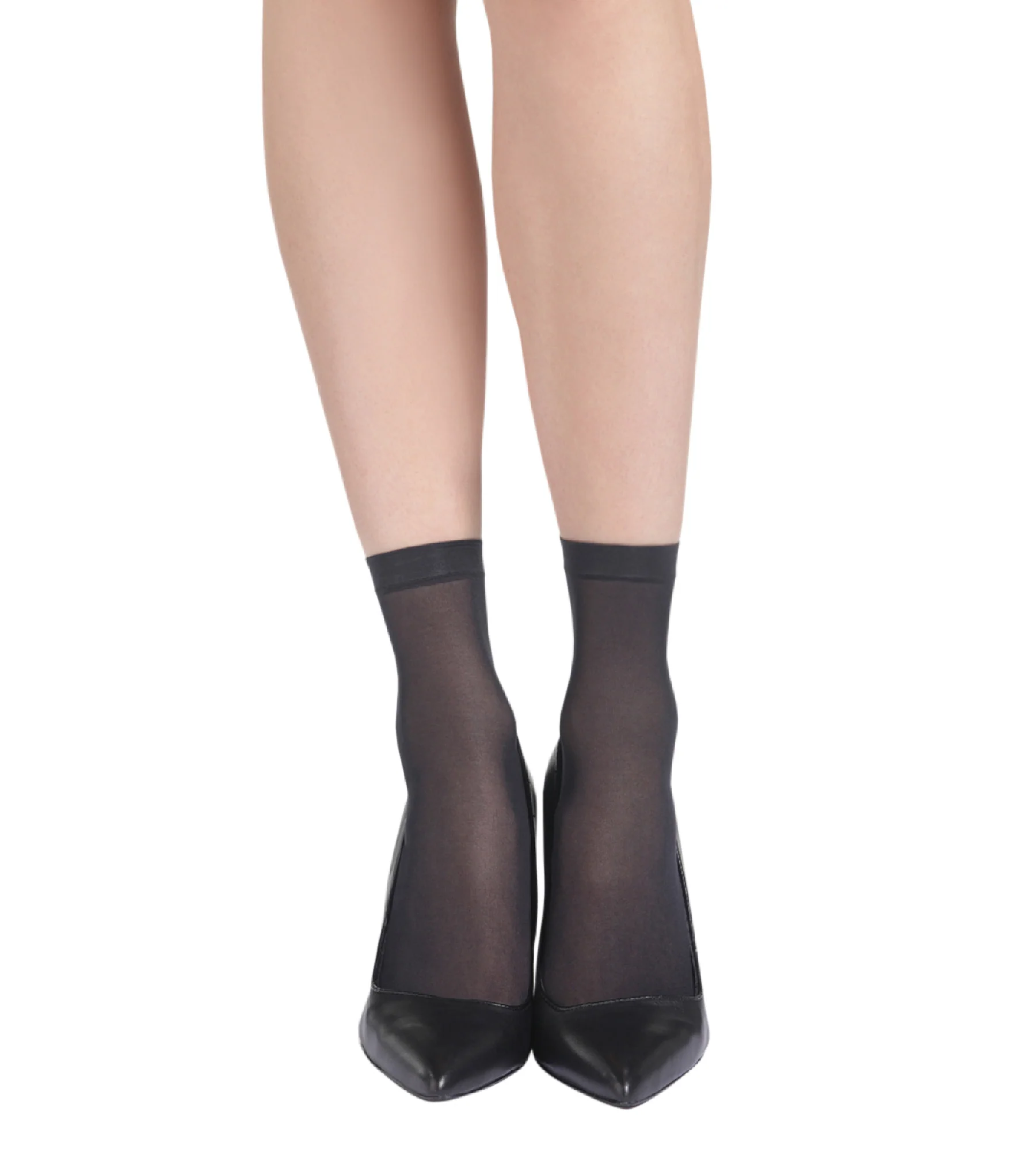 Lot de 4 socquettes noires EcoDIM semi-opaques 30D