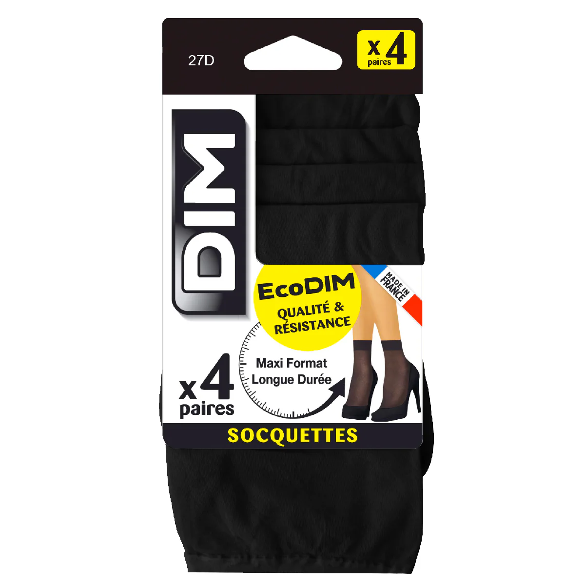 Lot de 4 socquettes noires EcoDIM semi-opaques 30D - Image 2