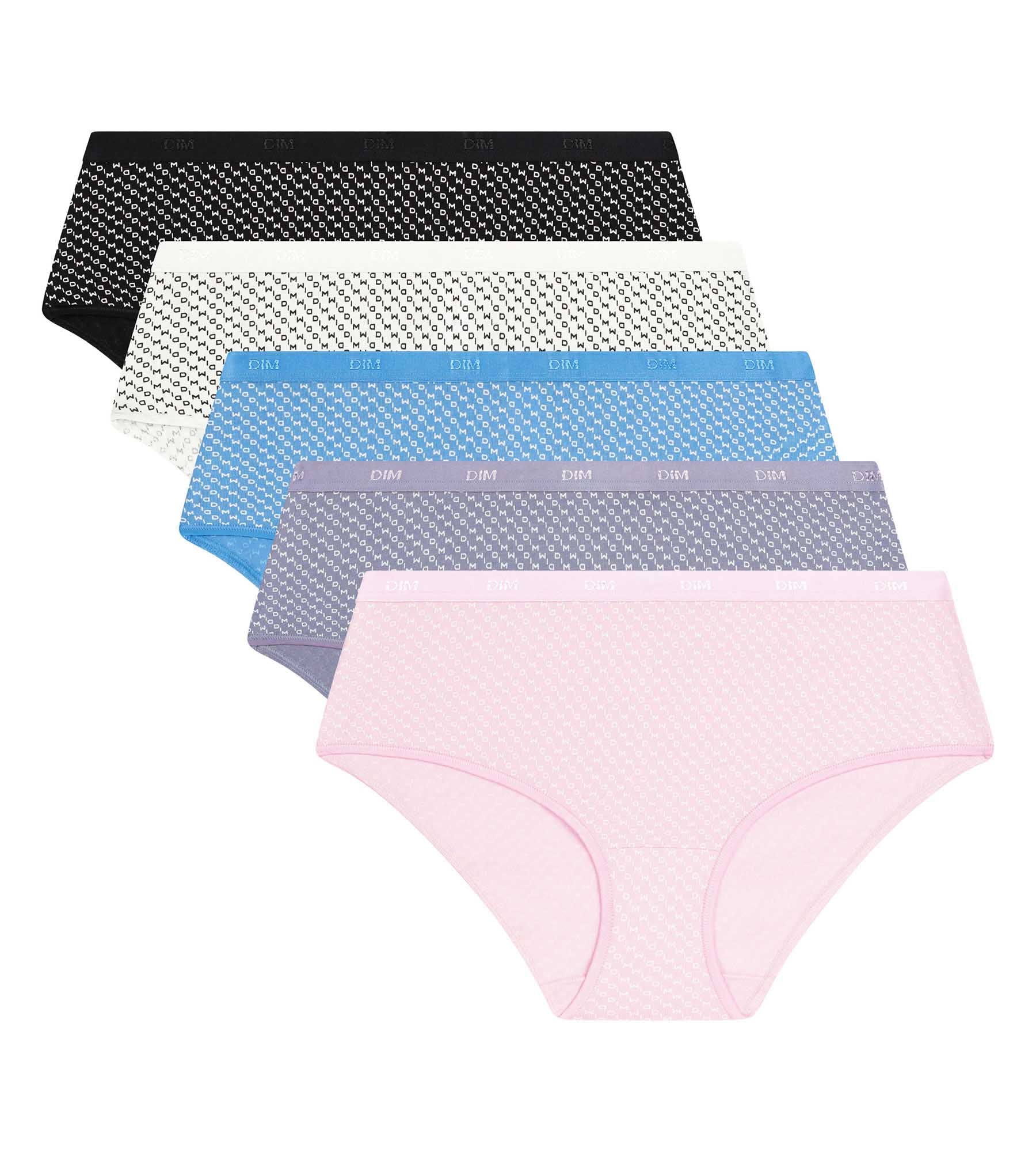Lot de 5 boxers femme coton stretch logo Dim Les Pockets - Image 5