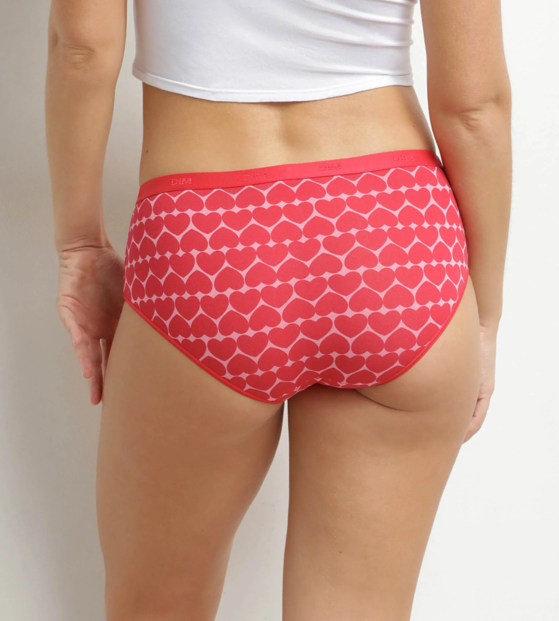 Lot de 5 boxers femme coton stretch motif cœur Les Pockets - Image 2
