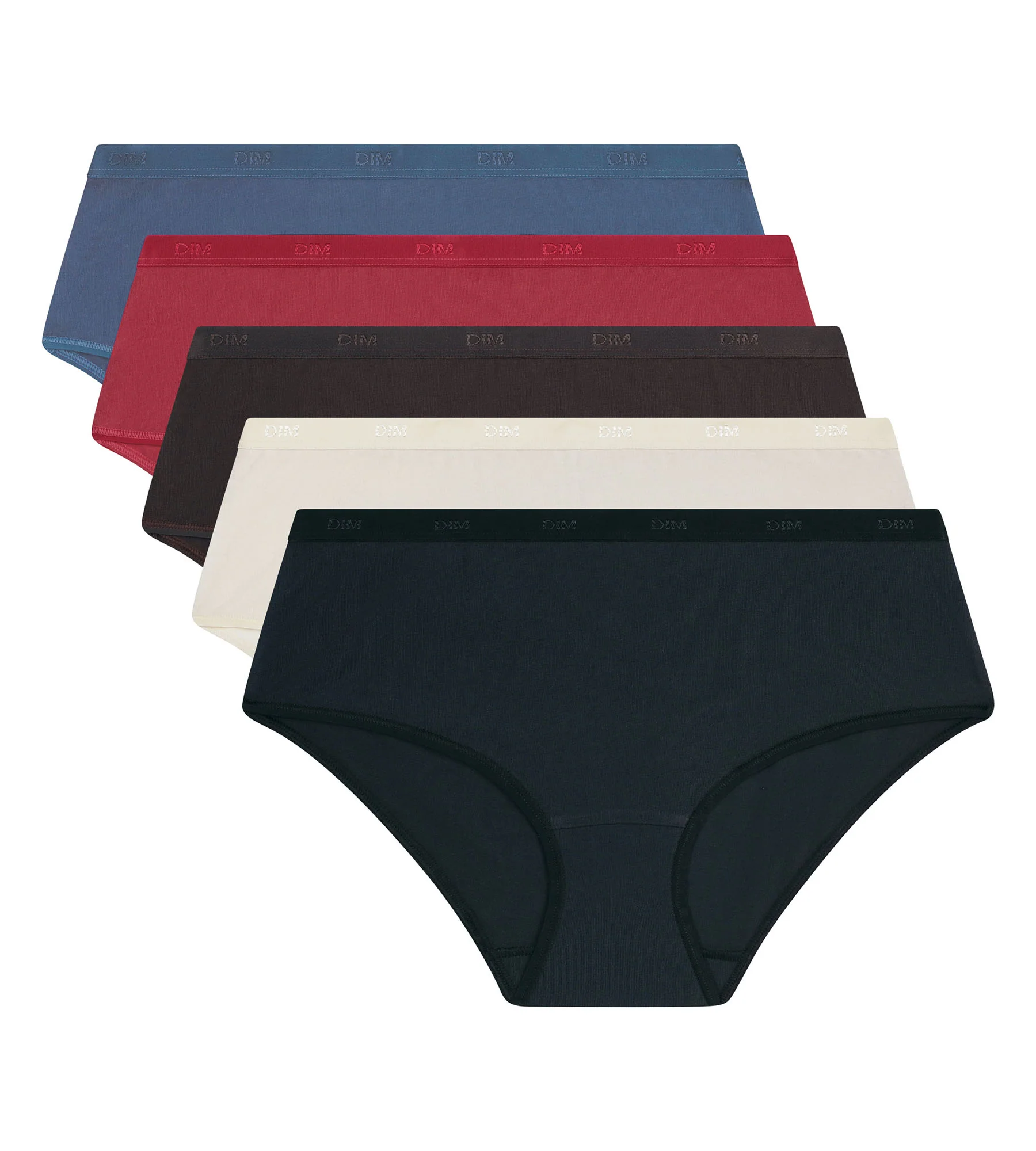 Lot de 5 boxers femme coton stretch Rouge Noir Les Pockets Ecodim - Image 5