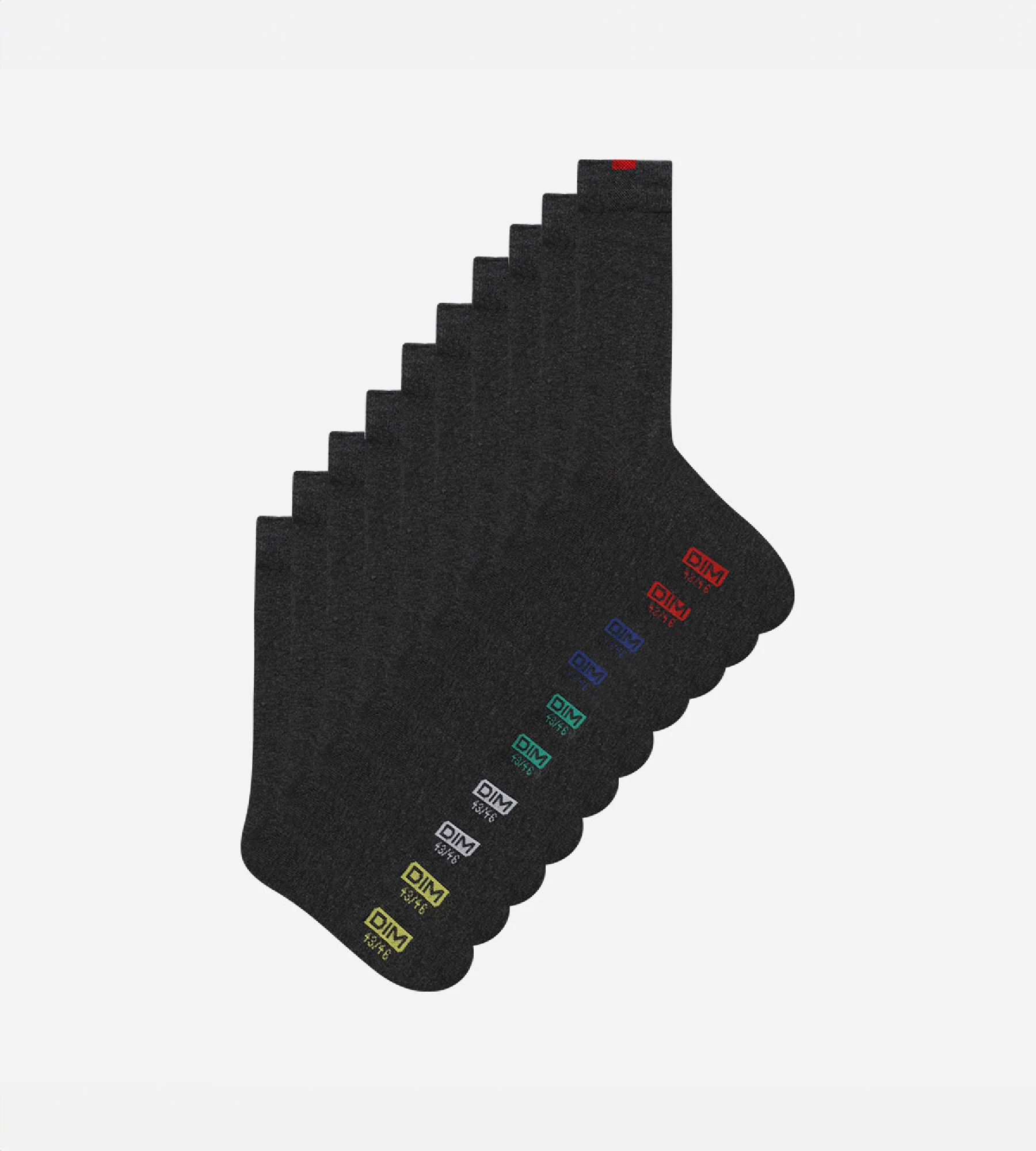 Lot de 5 paires chaussettes grises EcoDIM Homme - Image 2