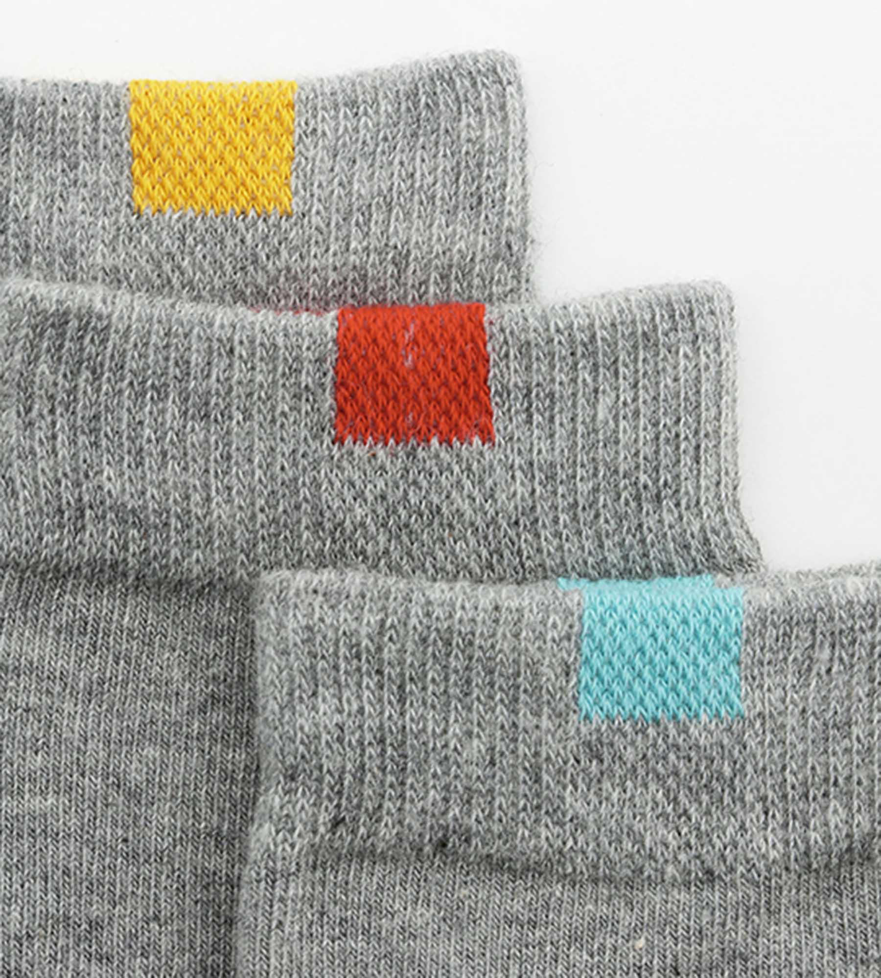 Lot de 5 paires de chaussettes enfant en coton Gris Chiné EcoDim - Image 3