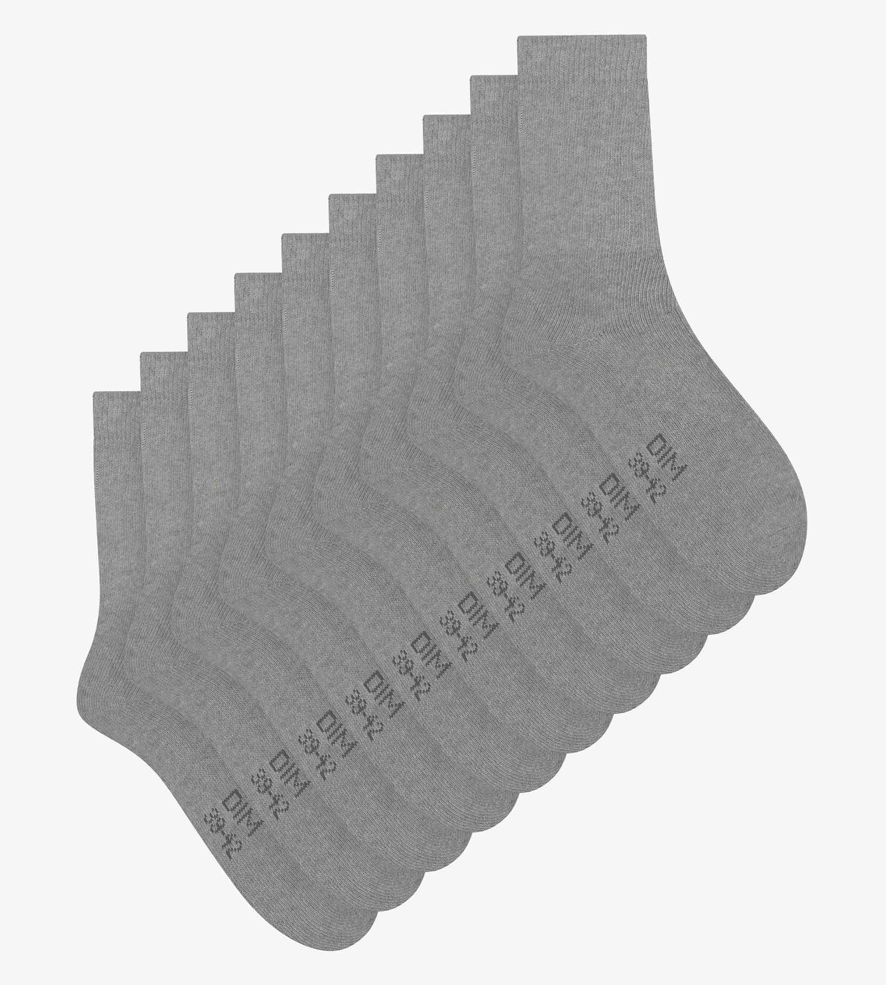 Lot de 5 paires de chaussettes homme Gris Chiné EcoDim Sport - Image 2