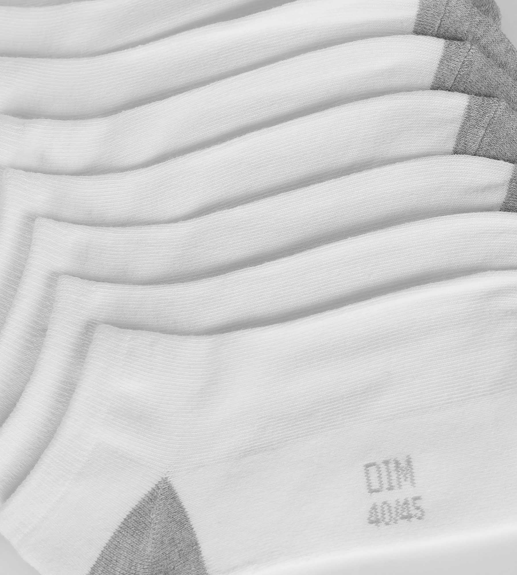 Lot de 5 paires de socquettes homme en coton Blanc EcoDim Sport - Image 3