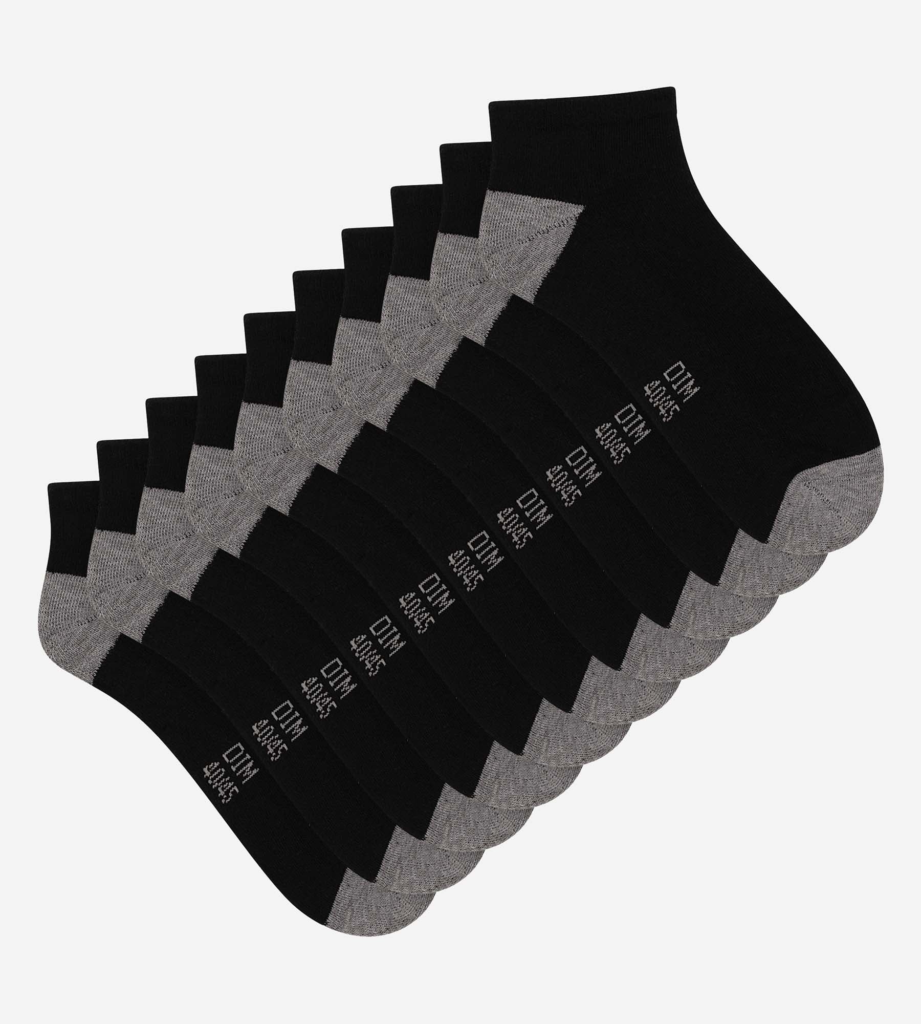 Lot de 5 paires de socquettes homme en coton Noir EcoDim Sport - Image 2