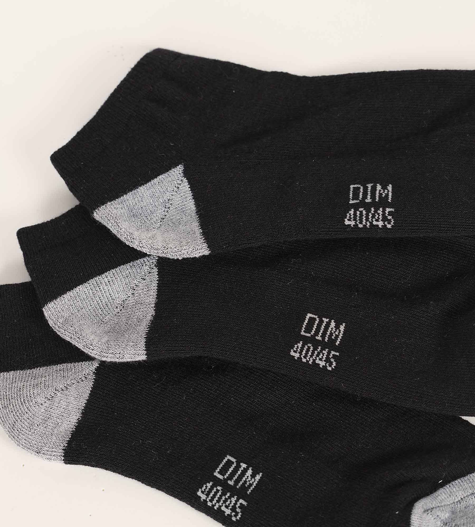 Lot de 5 paires de socquettes homme en coton Noir EcoDim Sport - Image 3