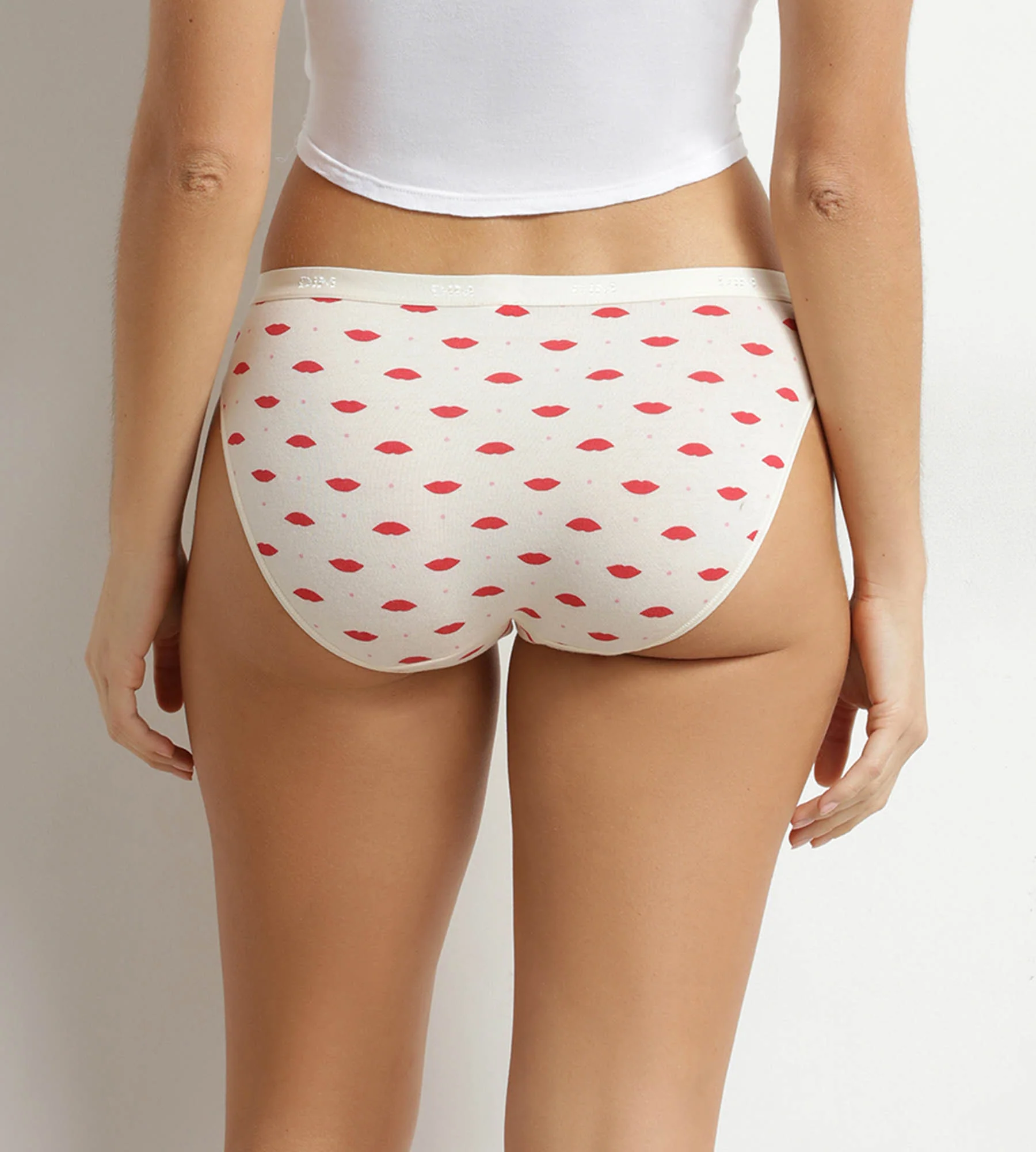 Lot de 5 slips femme coton stretch motif cœur Les Pockets - Image 2