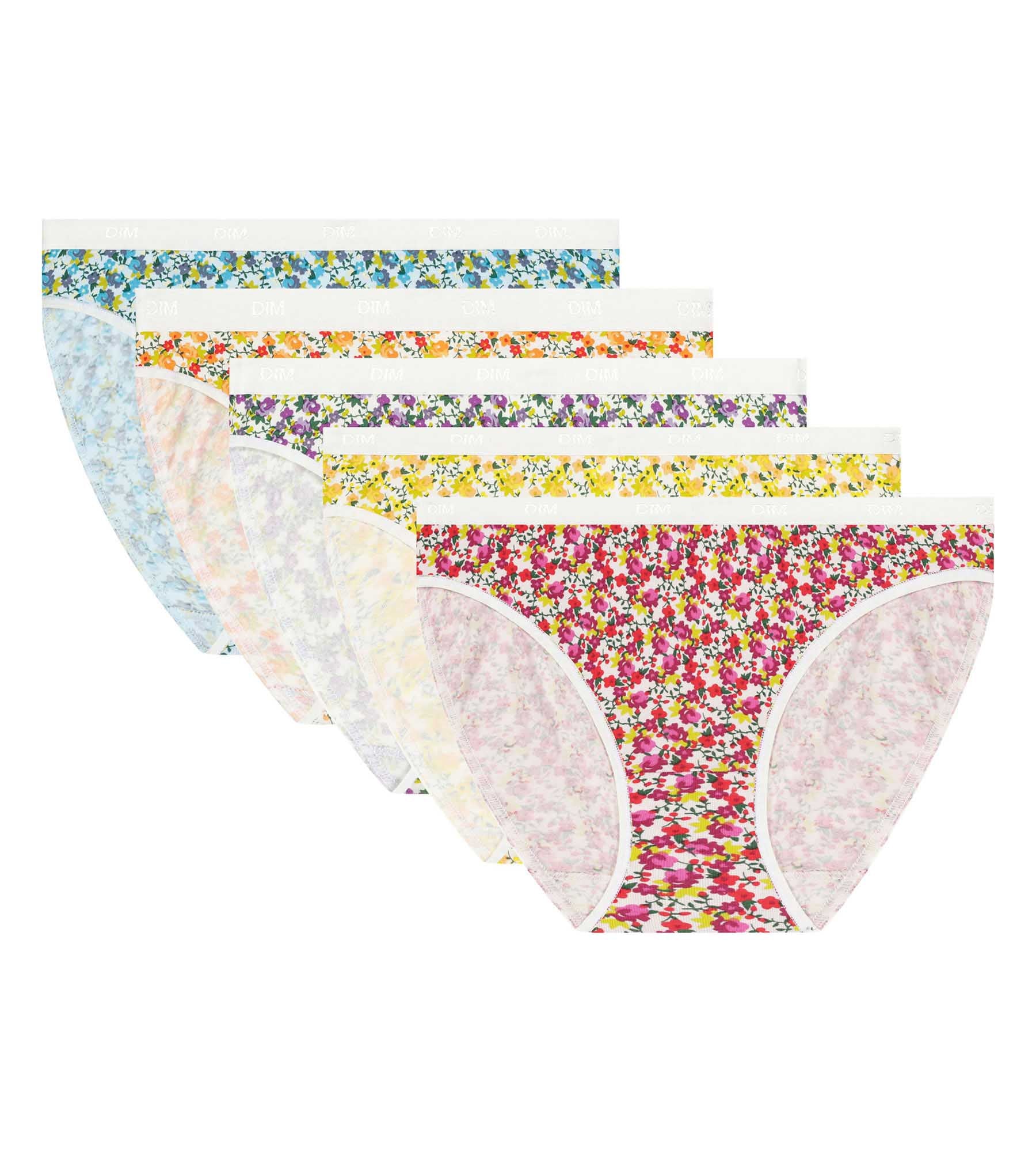 Lot de 5 slips femme coton stretch motif liberty Les Pockets - Image 5