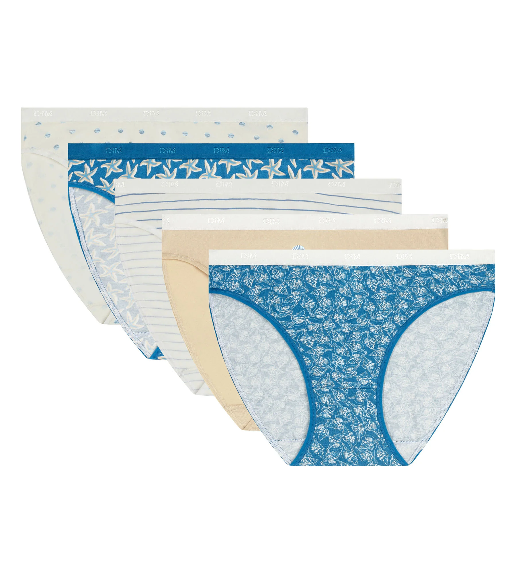 Lot de 5 slips femme coton stretch motif marin Les Pockets - Image 5