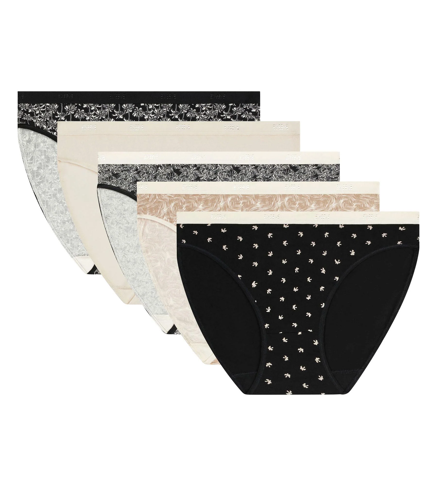 Lot de 5 slips femme coton stretch motif tropical Les Pockets - Image 5