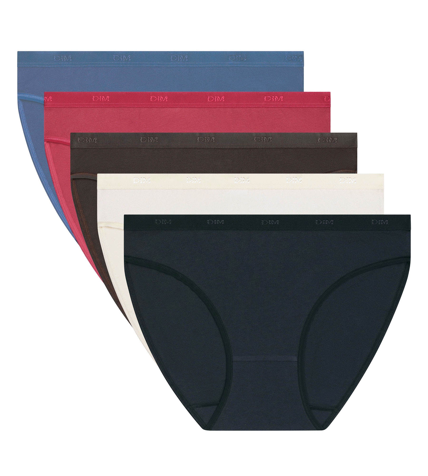 Lot de 5 slips femme coton stretch Rouge Les Pockets Ecodim - Image 5